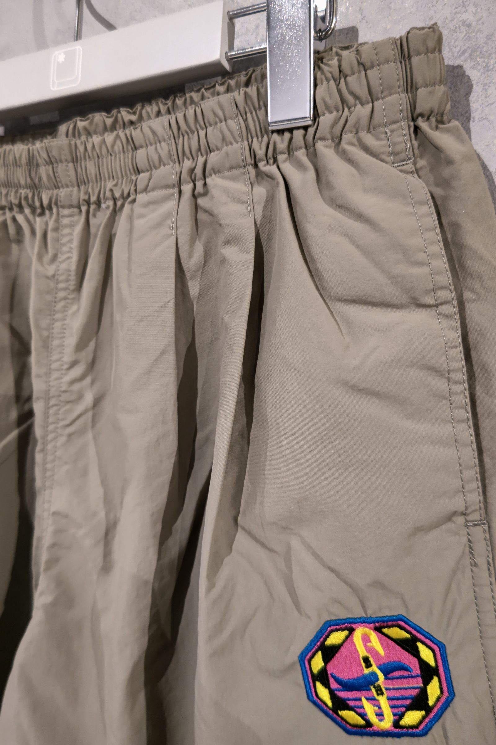 Chaos Fishing Club - anchor emb nylon pants -gray- 23ss | asterisk