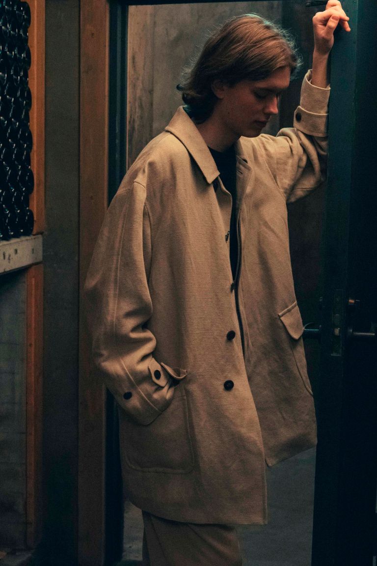 A.PRESSE - linen helf coat -beige- 23ss | asterisk