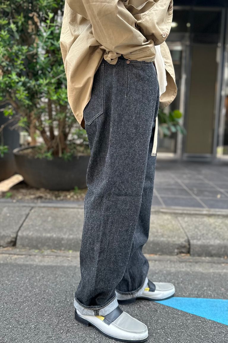 A.PRESSE - Black Washed Denim Pants -black- 2023STYLE2 | asterisk 