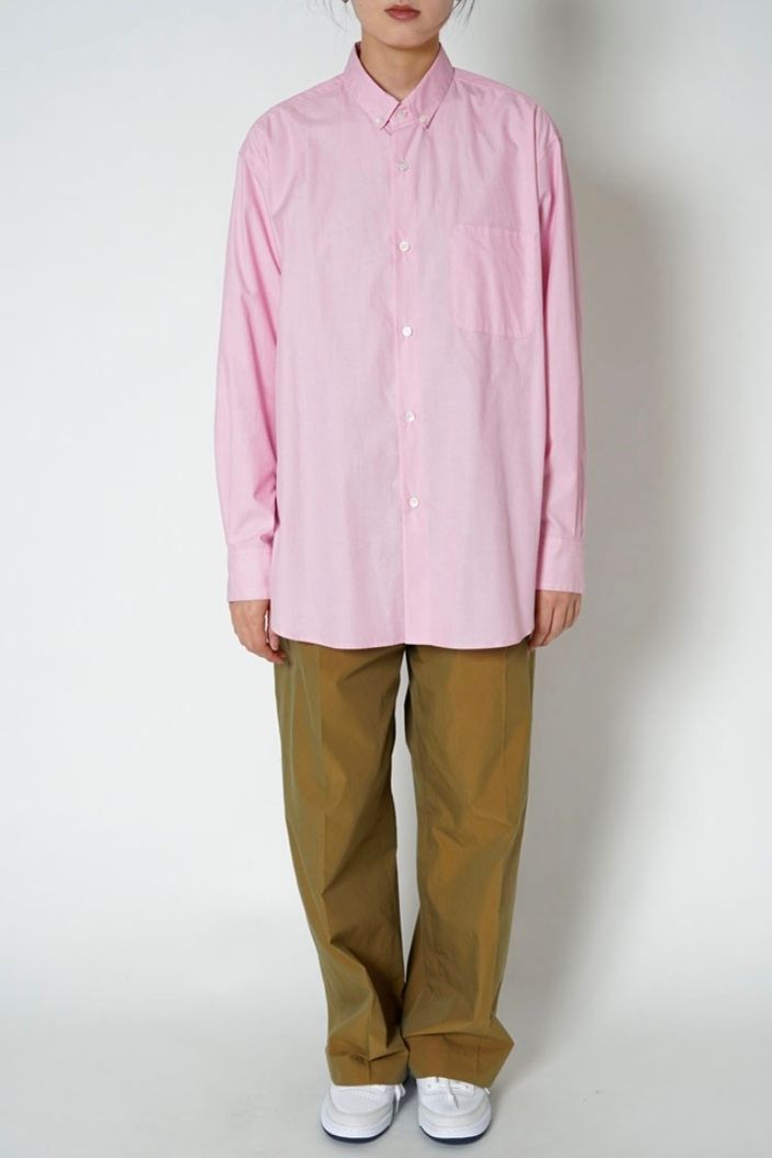 MY___ - chambray button down collar shirt -pink- 23ss | asterisk