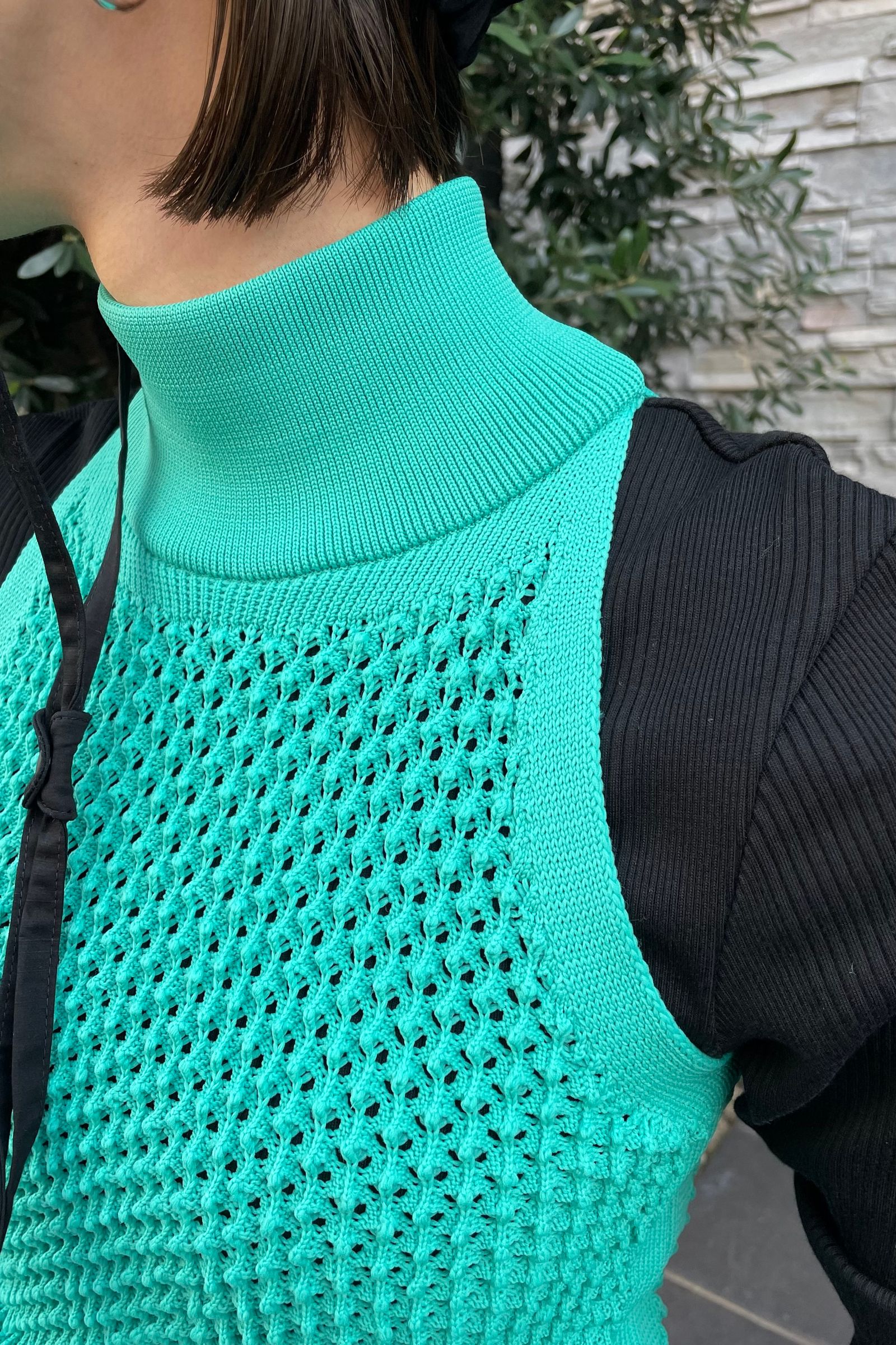 CFCL - lattice top 2 -emerald- 23ss women | asterisk