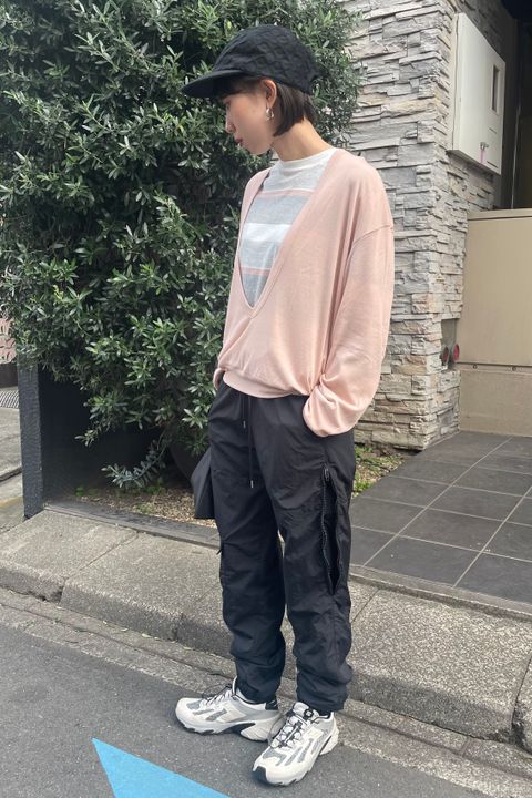 細身ナイロンパンツ/UNUSED