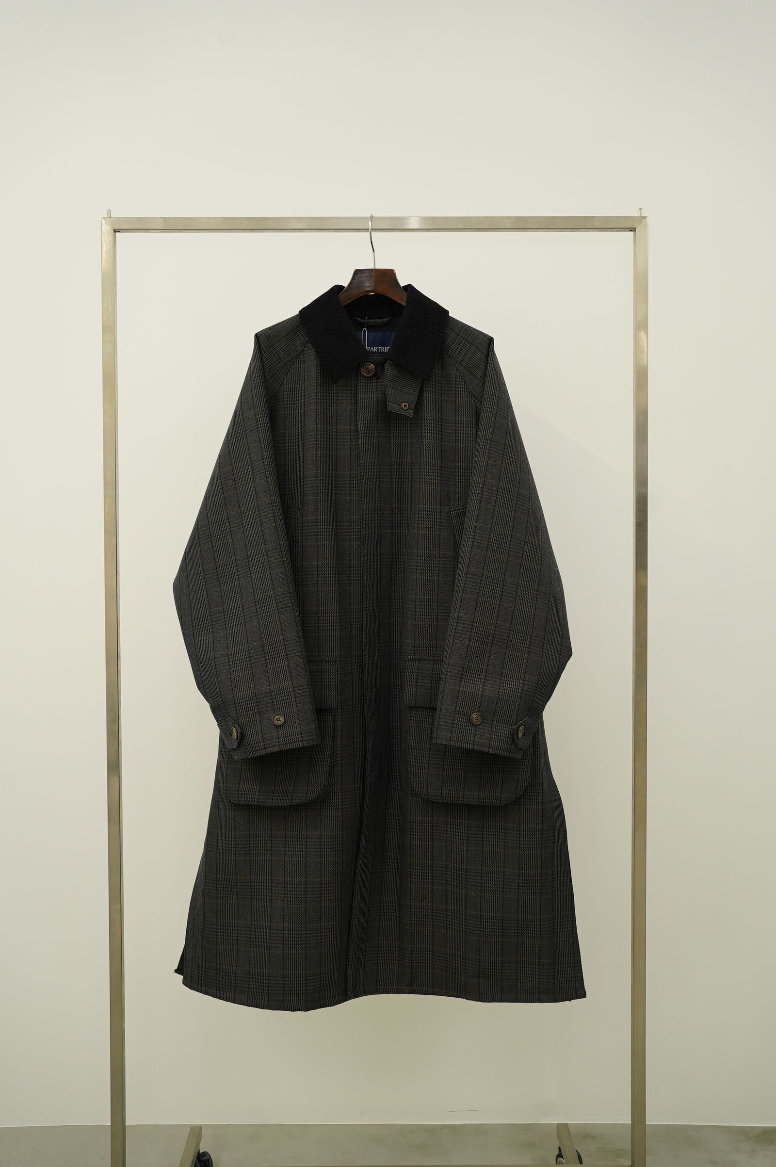 JOHN PARTRIDGE - balmacaan coat -g/check- 23aw unisex | asterisk