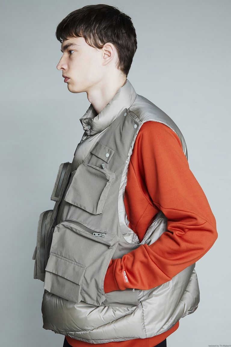 F/CE. - 2way diagonal down vest -sage green- men 22aw | asterisk