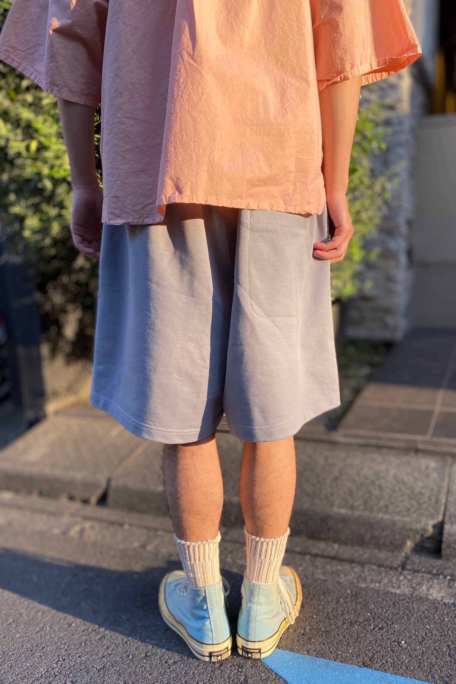 is-ness - wide sweat shorts -blue gray-23ss | asterisk