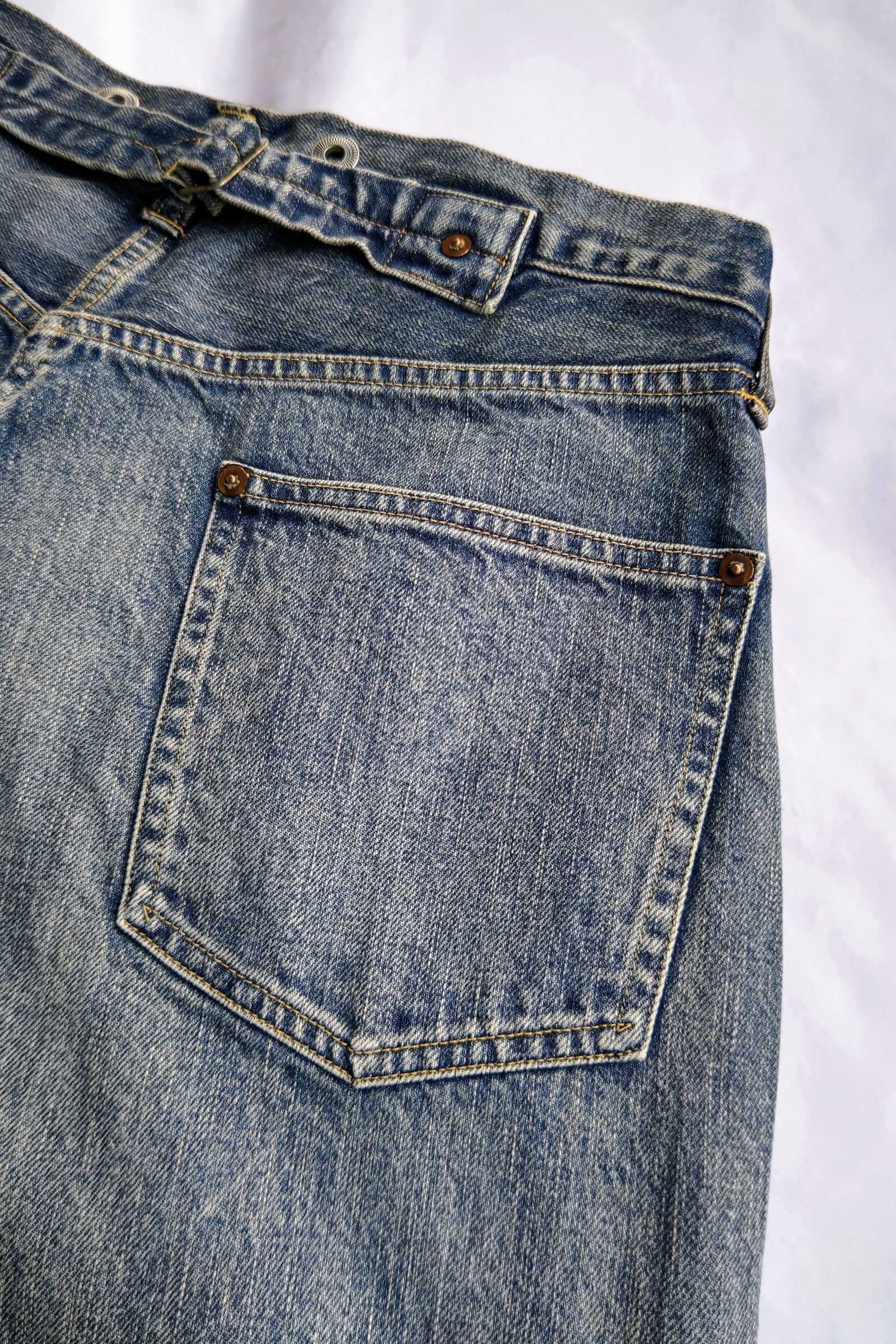 A.PRESSE - no.22 washed wide denim pants -indigo-23aw | asterisk