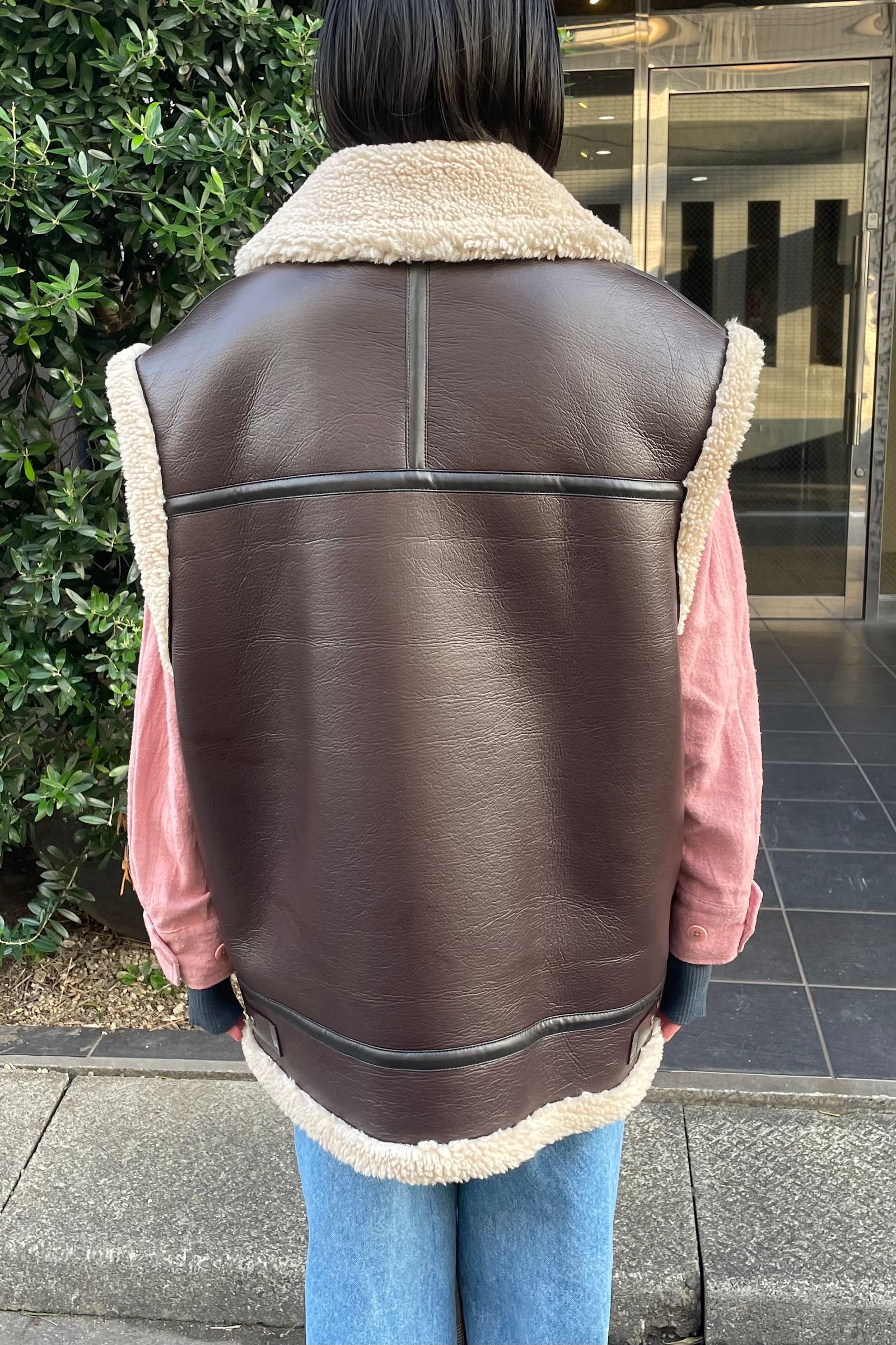 INSCRIRE - synthetic b-3 vest -brown- 22aw | asterisk