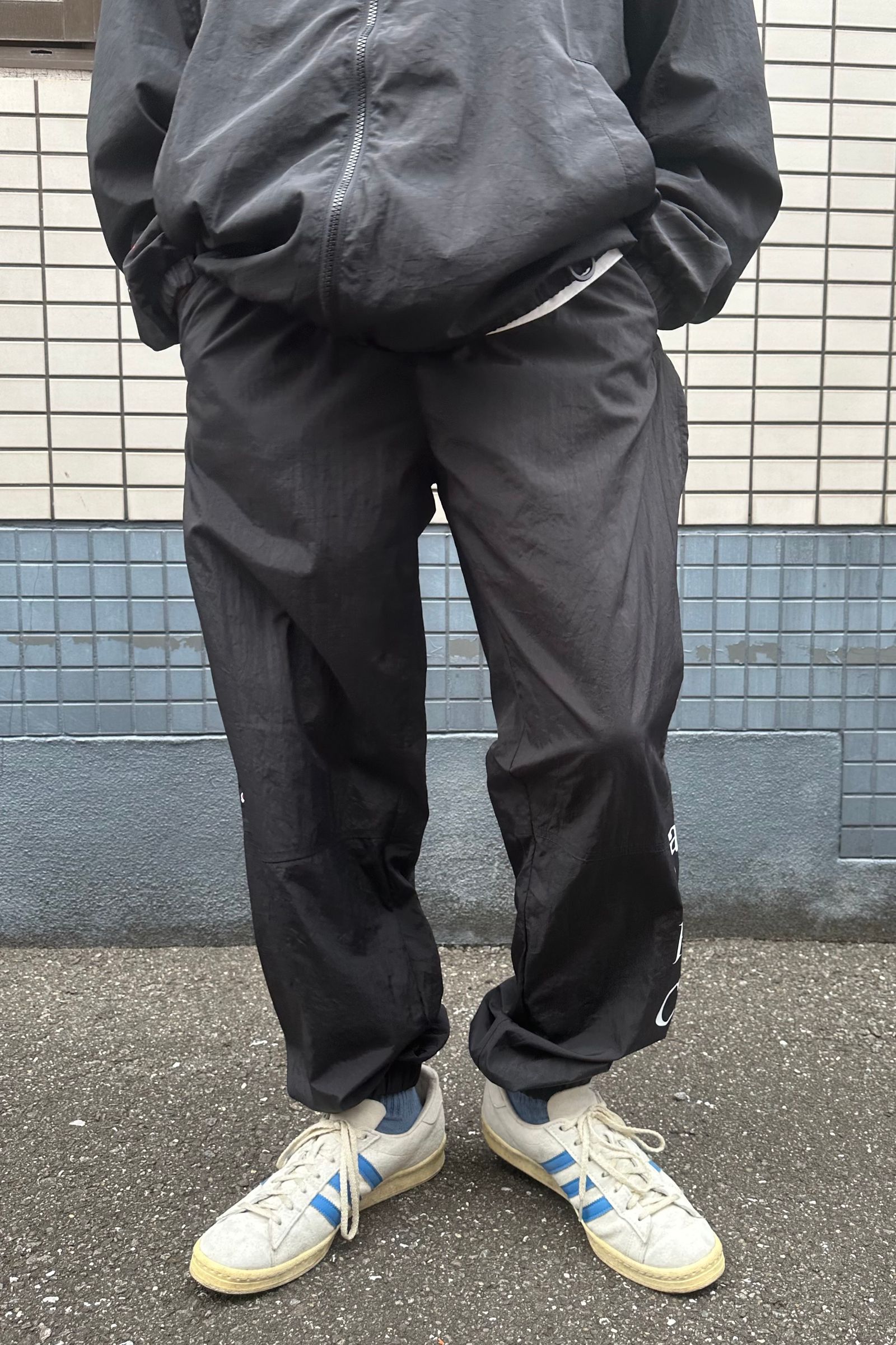 Chaos Fishing Club - LOGO ART PANTS ナイロントラックパンツ -BLACK- 24aw | asterisk