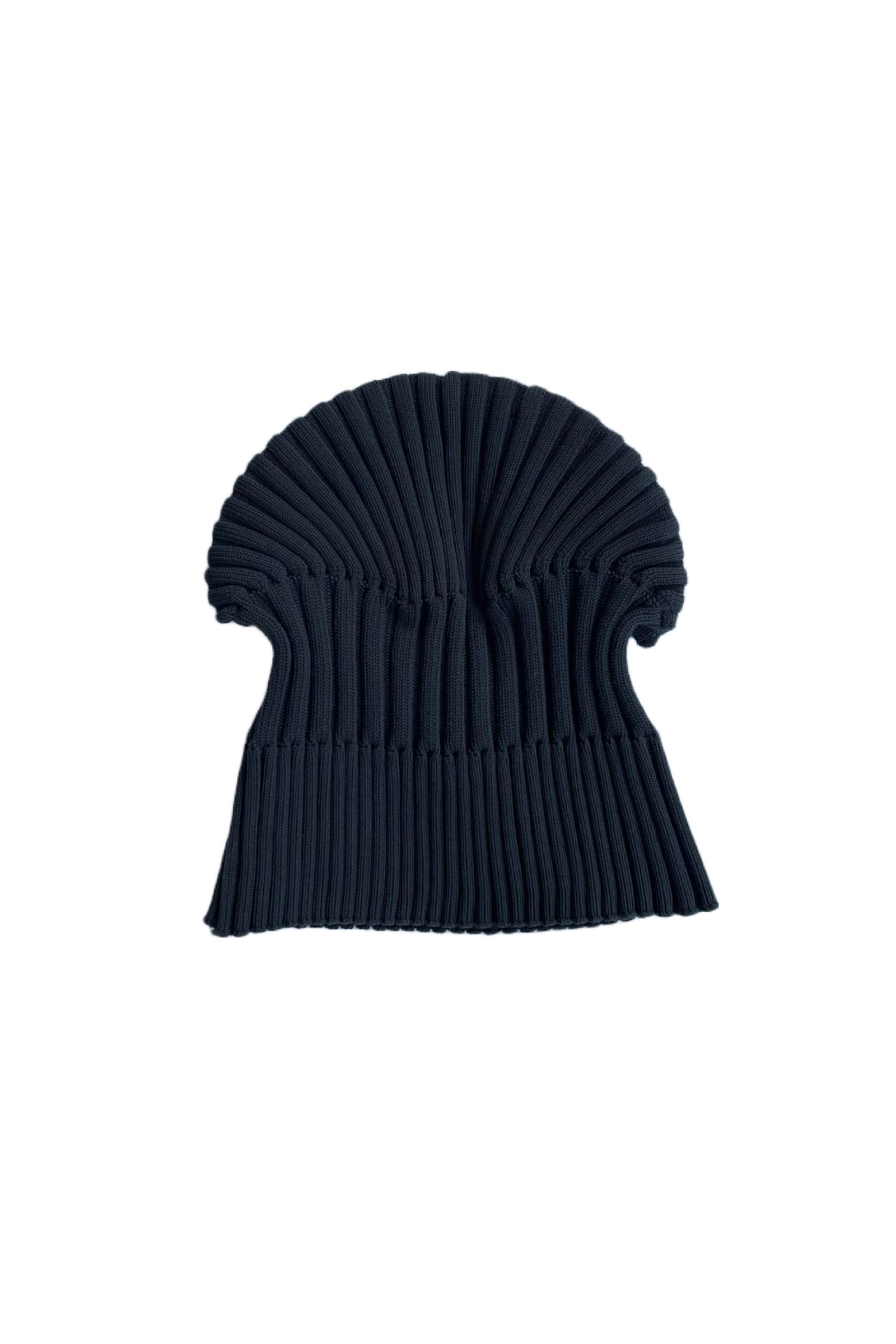 CFCL - fluted knit cap 1 -black- 22aw unisex | asterisk