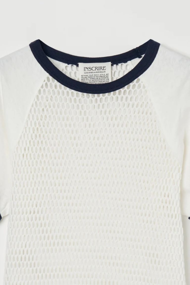 INSCRIRE - Mesh Raglan tee -navy- 24ss | asterisk