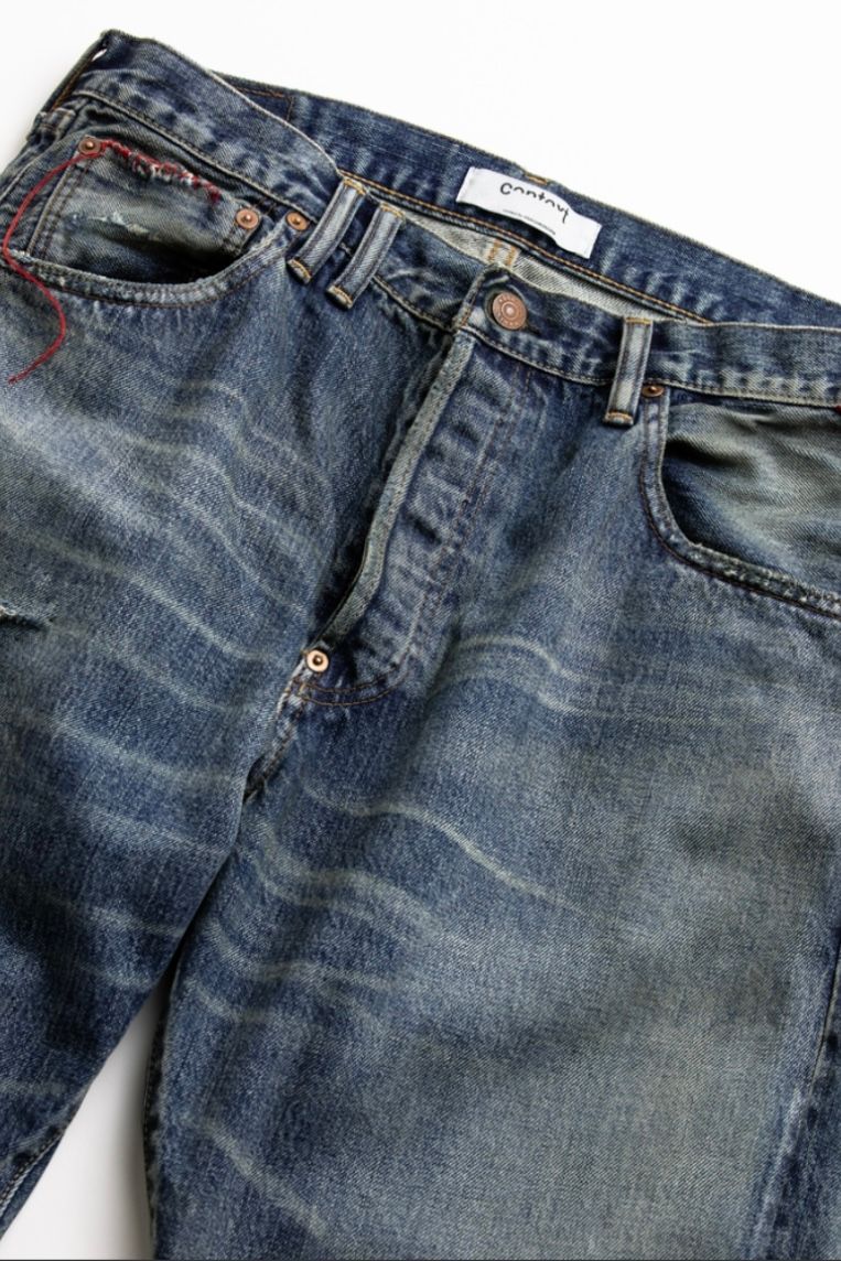 ANACHRONORM - REGULAR TAPERED REMAKED 5P PANTS -INDIGO (FIVE