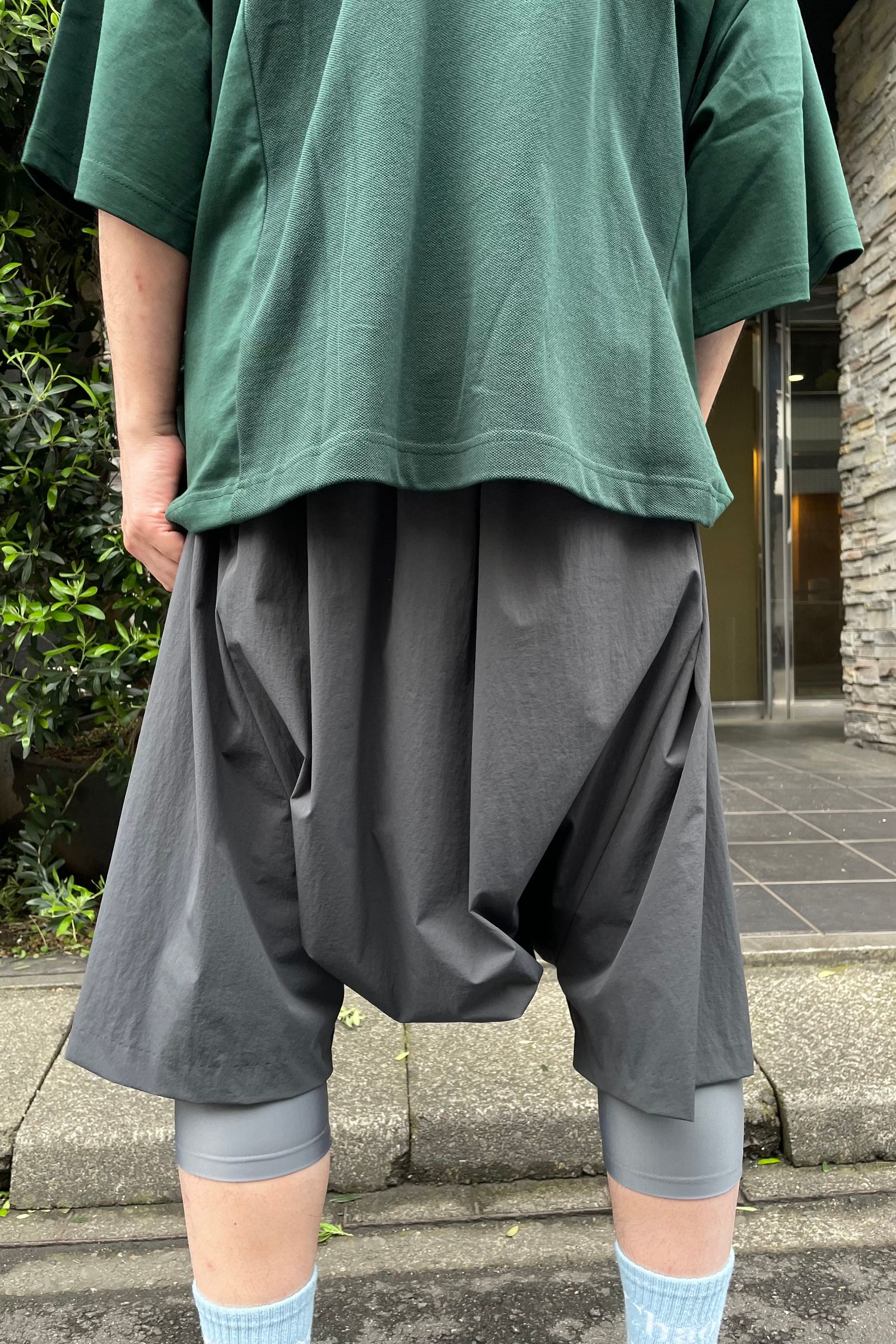 FUMITO GANRYU - layered shalwar pants -gray- 23ss | asterisk