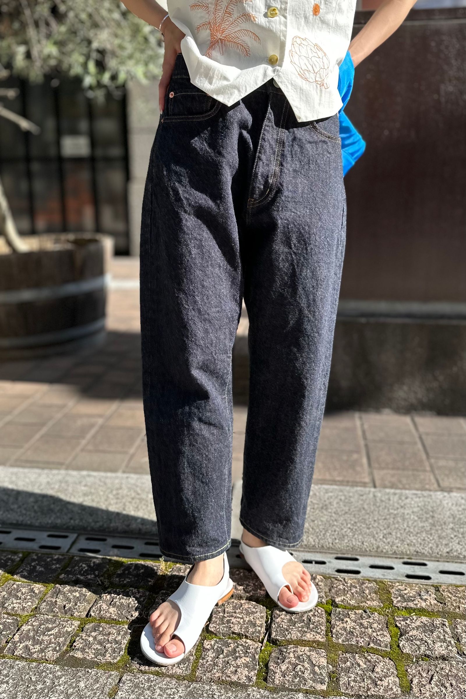 LAMOND - serubitch middle wide tapered denim-bule one wash-23ss