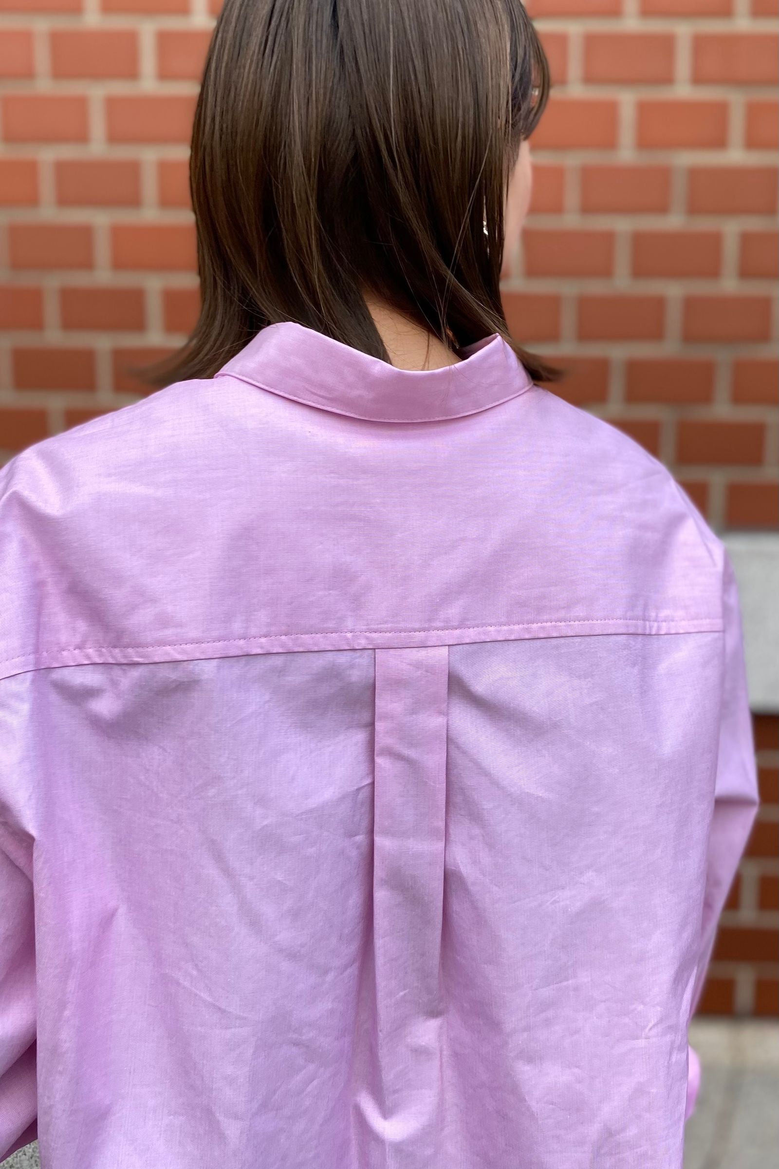 MY___ - chambray button down collar shirt -pink- 23ss | asterisk