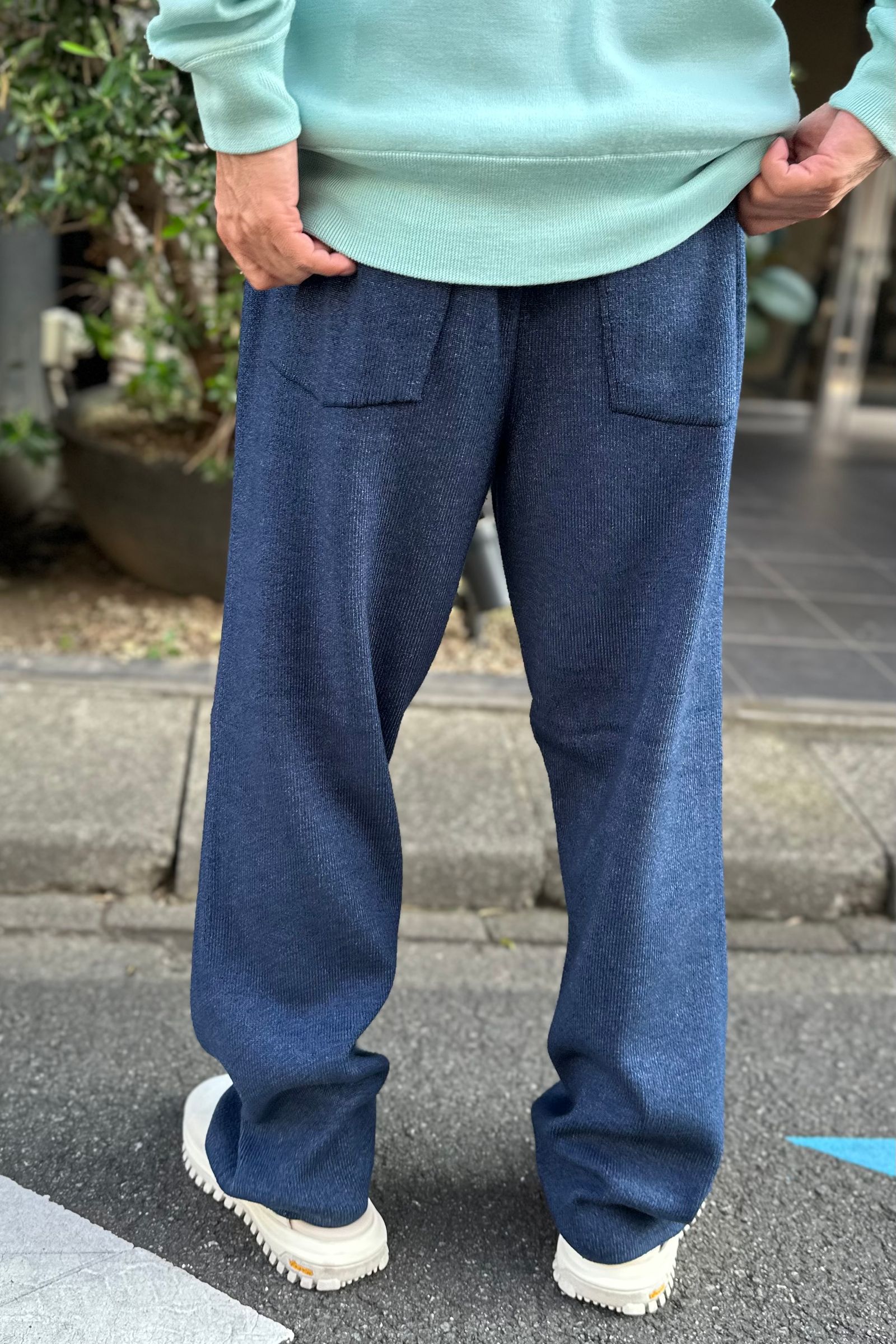 MEIAS - DENIM KNIT PANTS -Indigo- 23aw men | asterisk