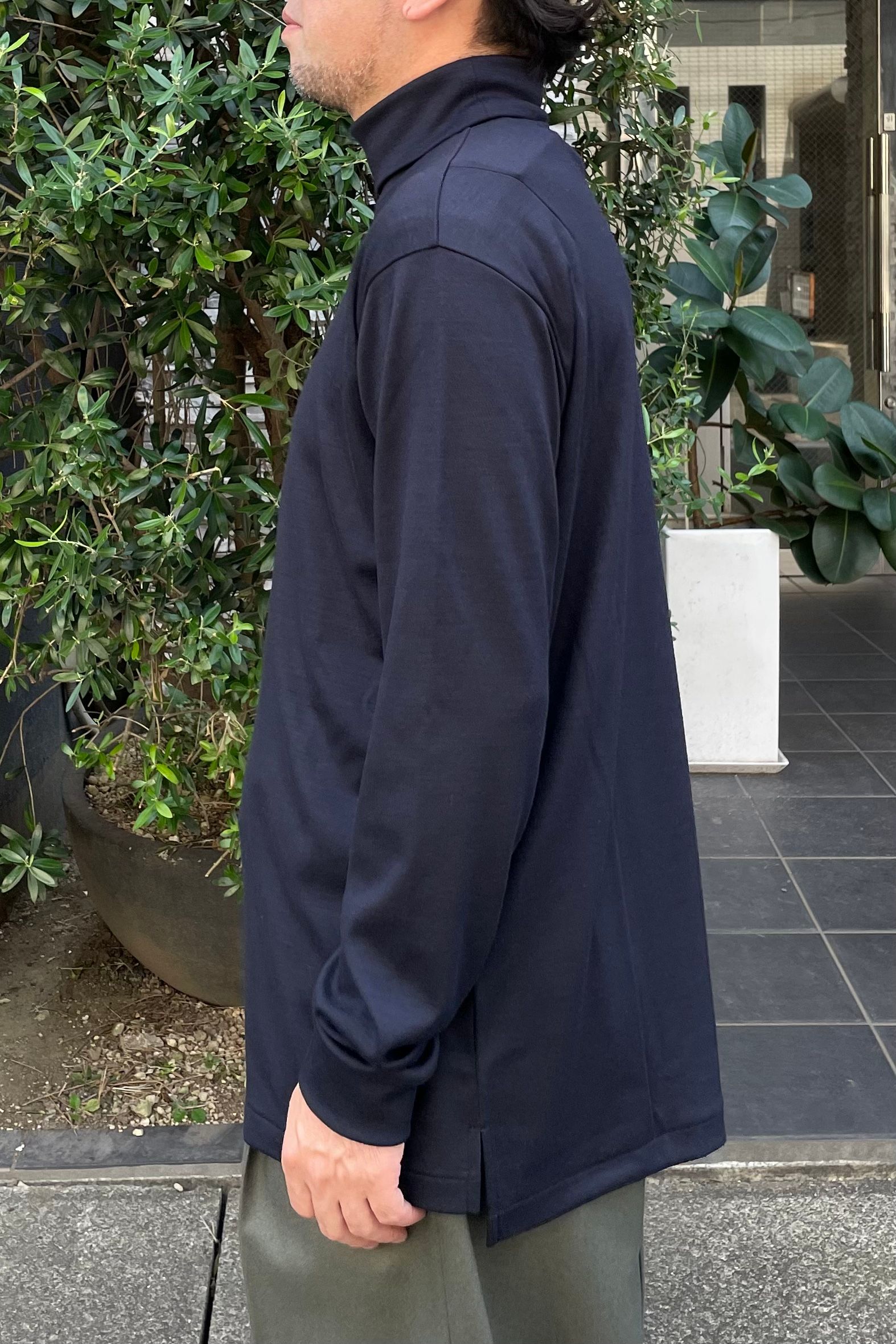 WEWILL - TURTLE NECK T-SHIRT -Navy- 23aw | asterisk