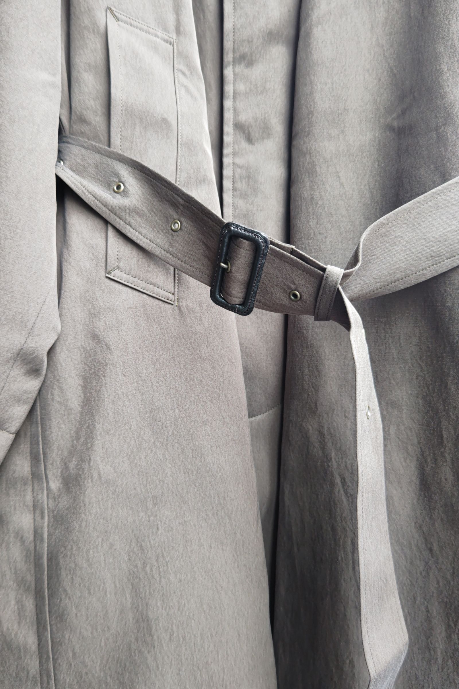 A.PRESSE - Lining Detachable Silk Coat -brown khaki- 23aw A.PRESSE - Lining Detachable Silk Coat -brown khaki- 23aw