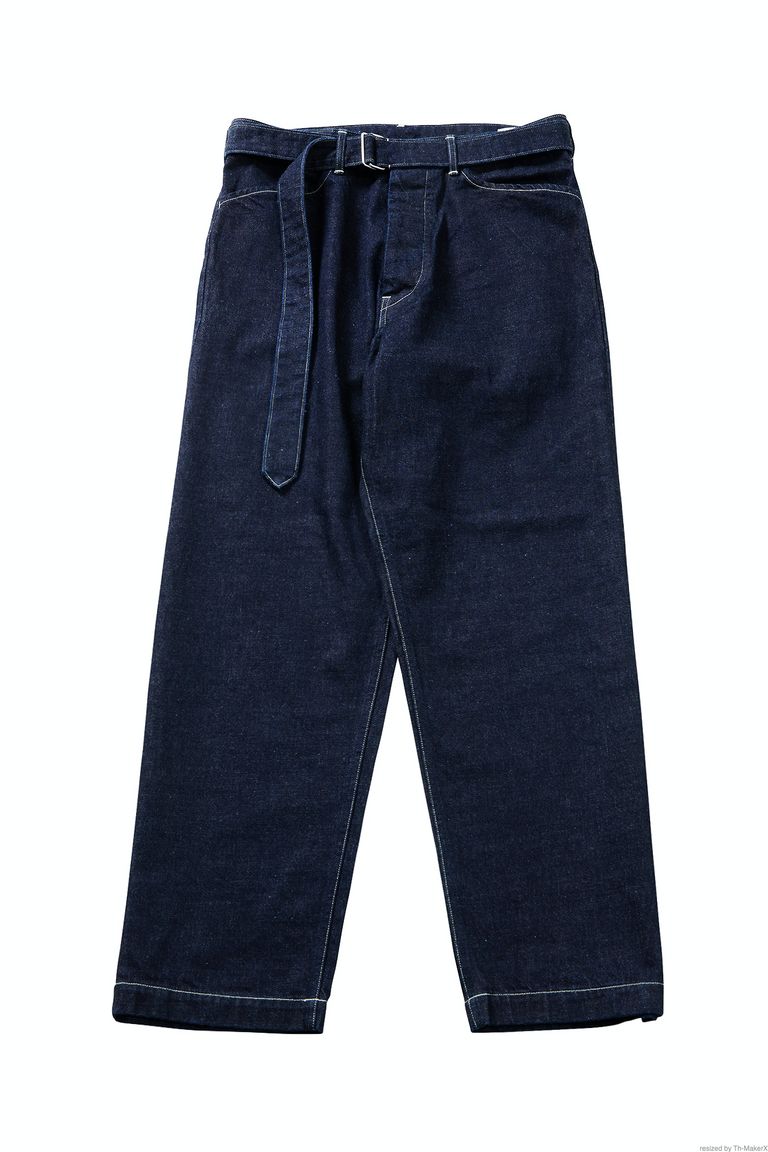 12.9oz DENIM LONG BELTED PANTS - パンツ