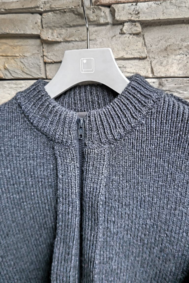 UNUSED - half zip knit -charcoal black- 23aw women | asterisk