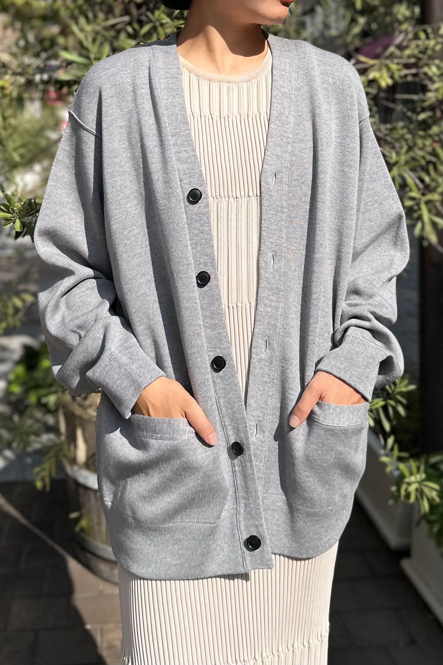 特価格安の通販 MEIAS WOOL SMOOTH WIDE CARDIGAN カーディガン 黒 ...