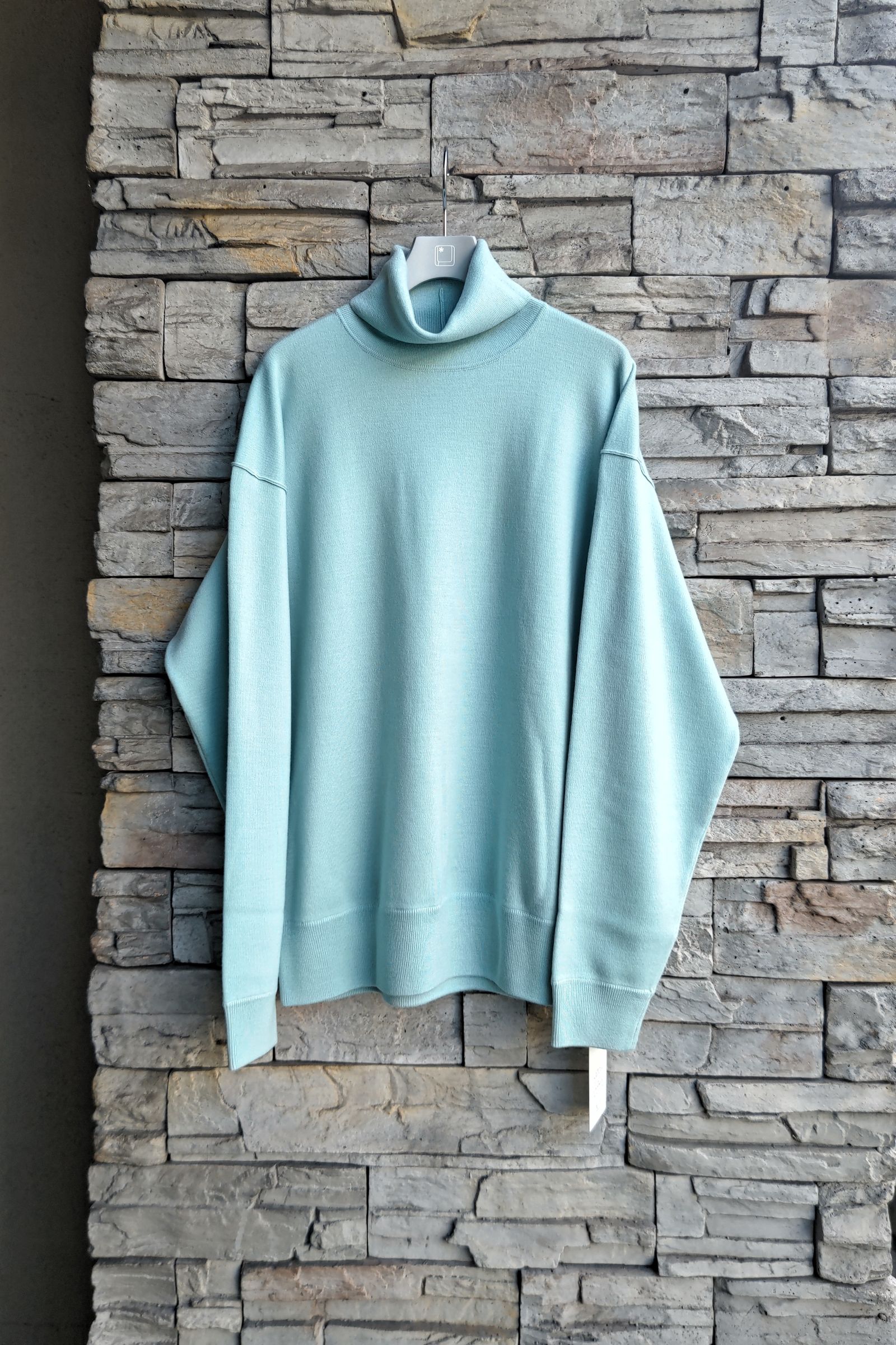 MEIAS - WOOL SMOOTH TURTLE PULL OVER -Mint- 23aw unisex | asterisk