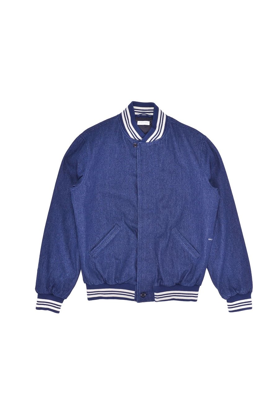 Pop Trading Company - varsity jacket -denim- 23ss drop1 | asterisk
