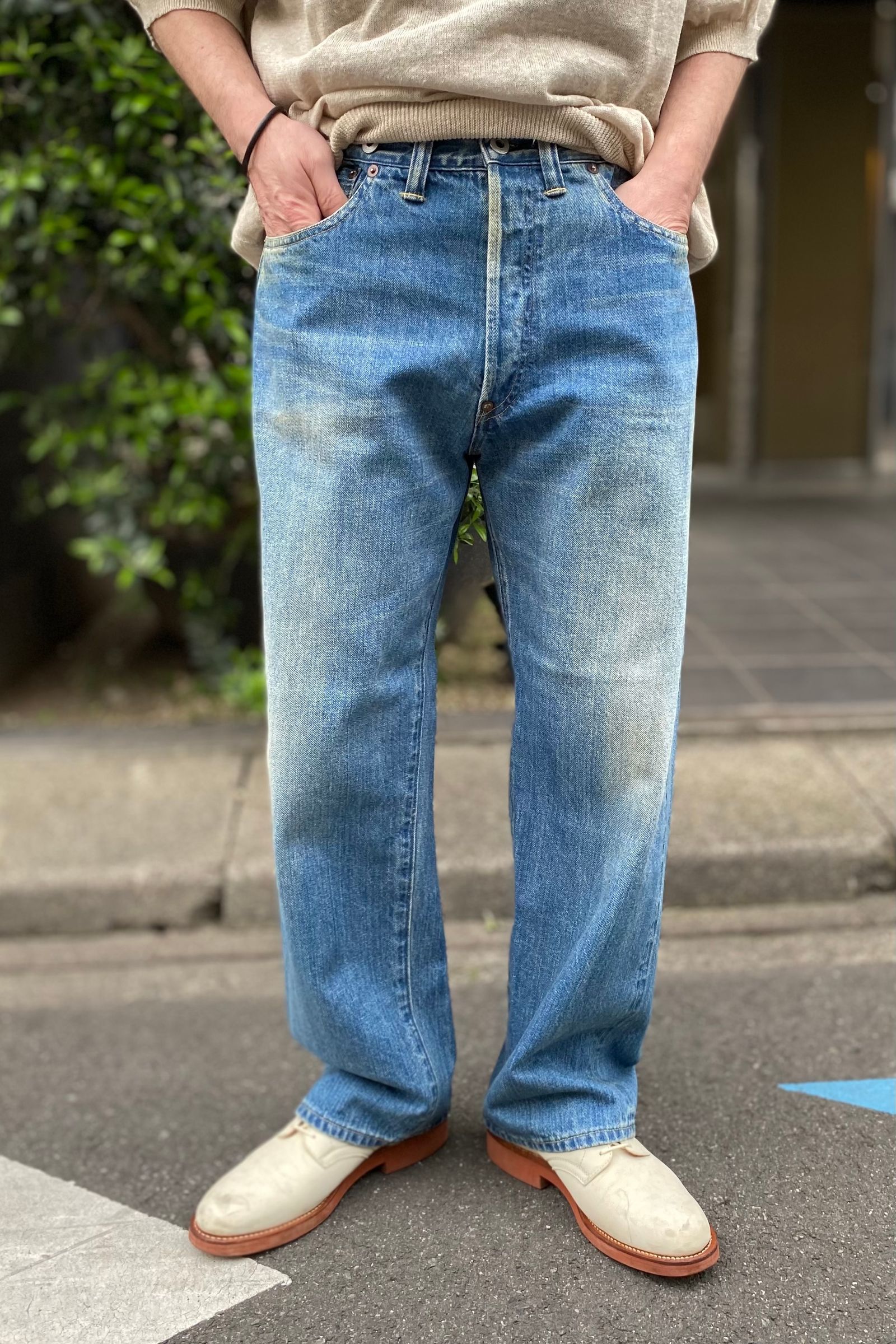 No.2 Washed Denim Pants 23SS A.PRESSE 32股上30cm - デニム/ジーンズ