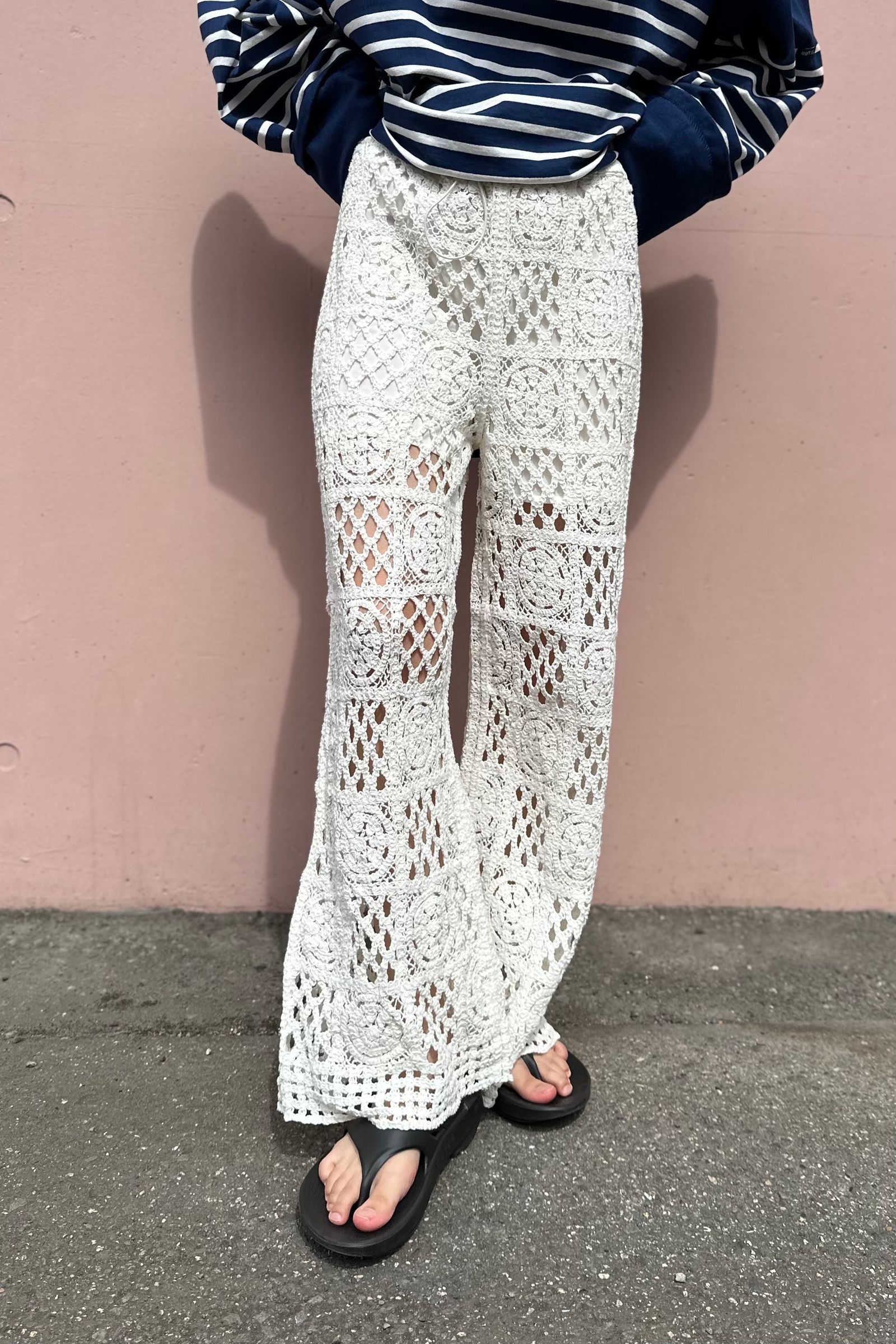 TODAYFUL - Crochet Lace Pants‐white- 23ss | asterisk