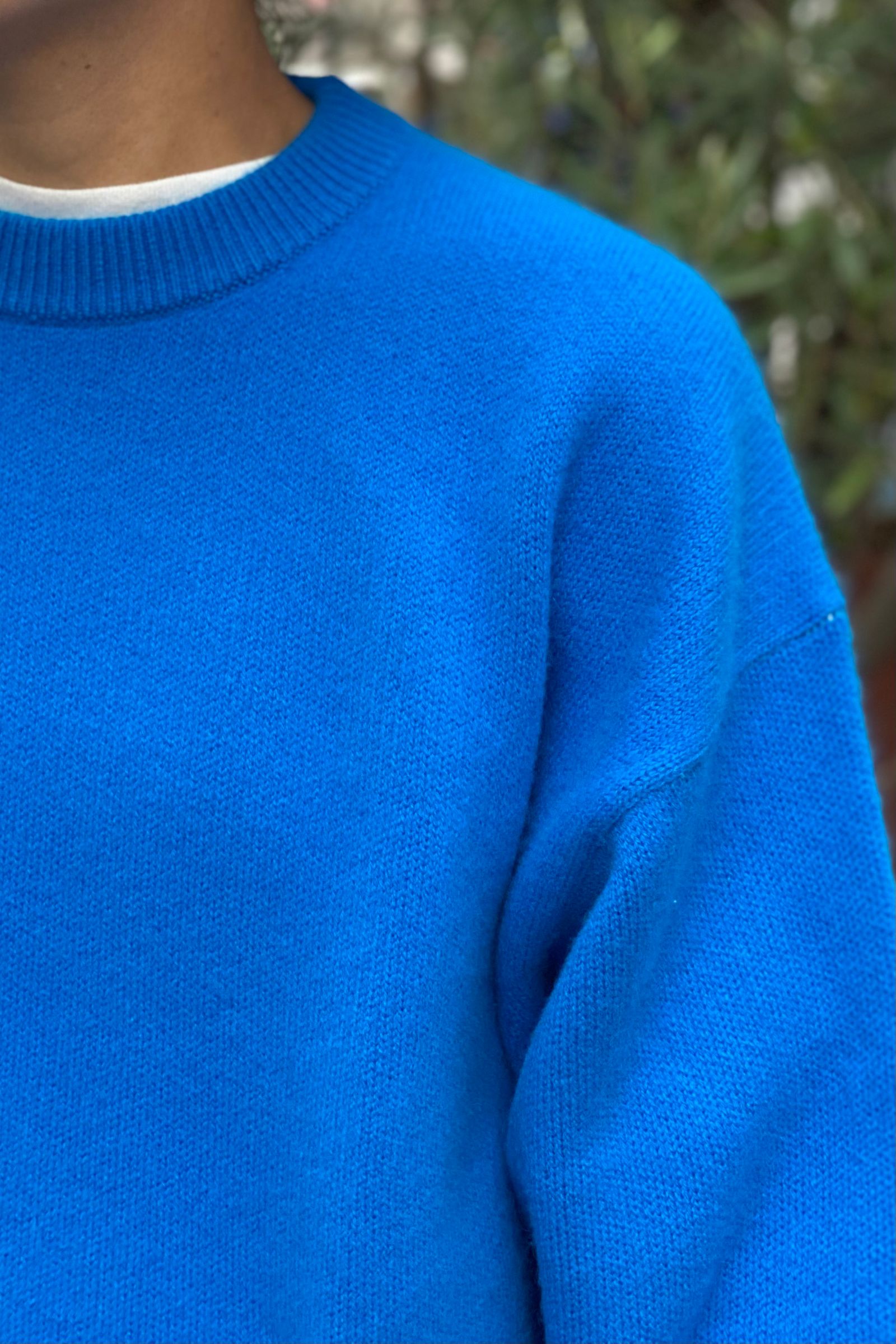 MEIAS - pure cashmere sweat knit pull over 22aw -blue- unisex