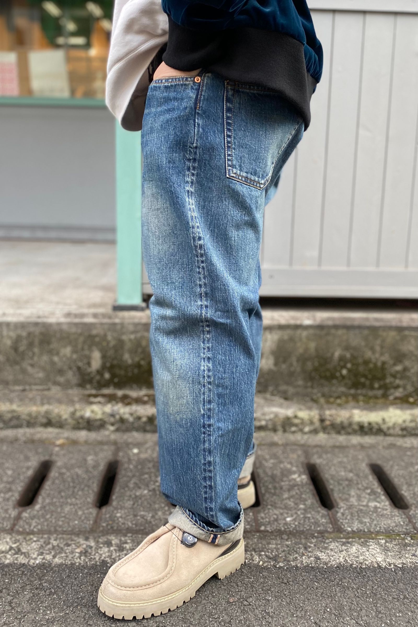 アプレッセ 23SS Washed Denim Wide Pants