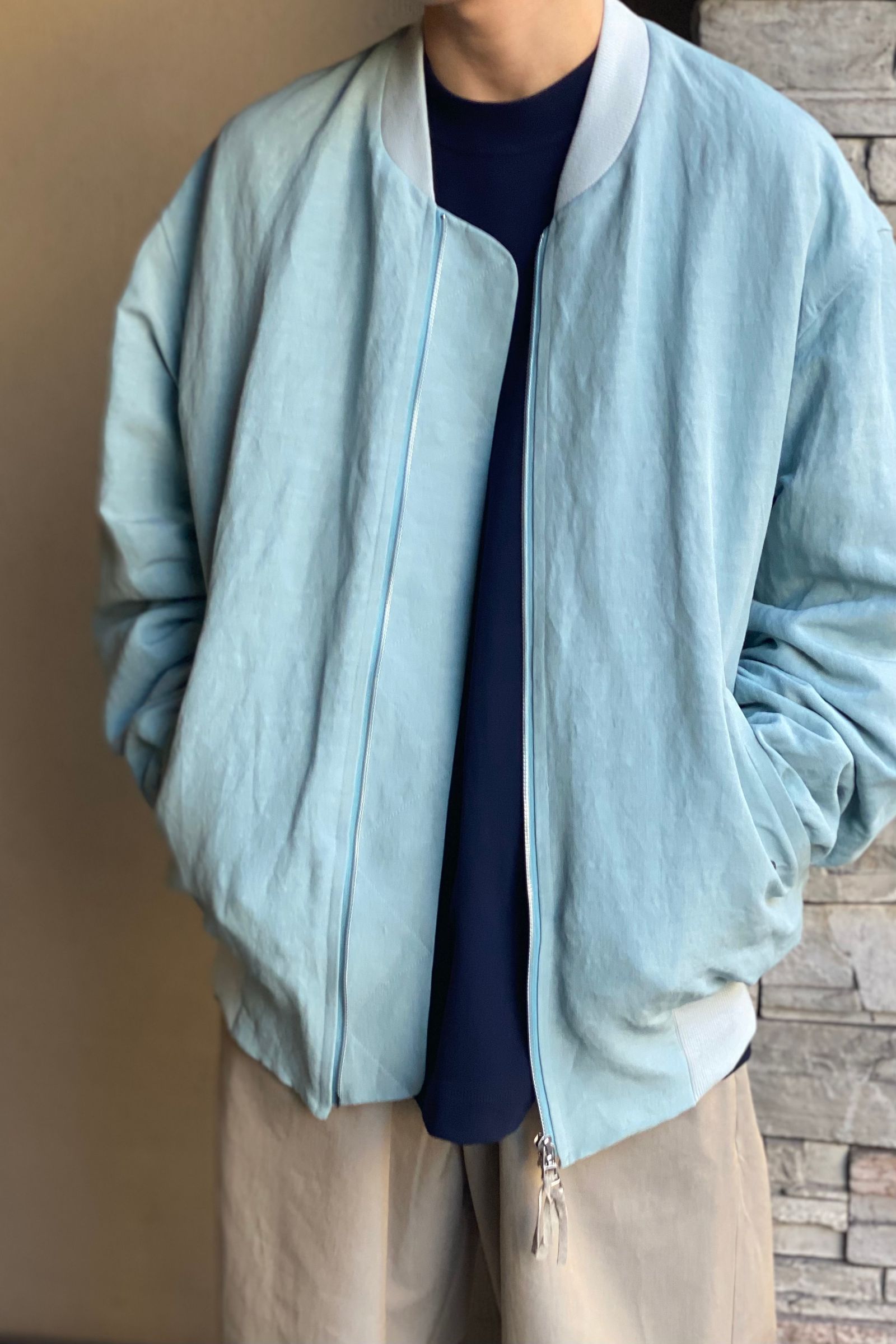 POLYPLOID - bomber jacket c -sky blue- 22ss | asterisk