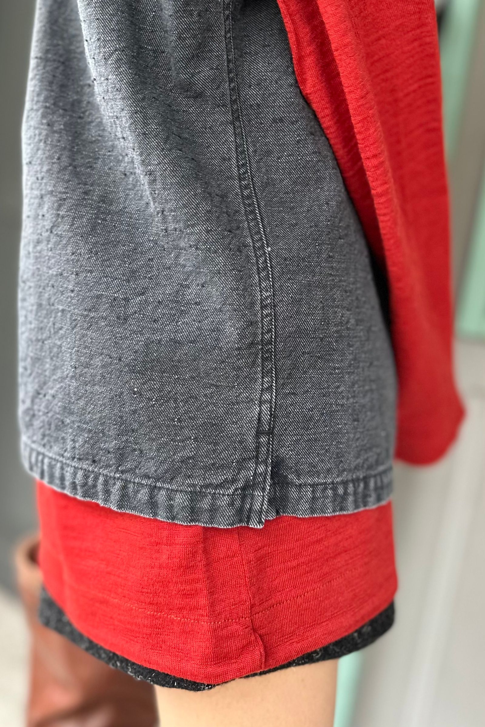 UNUSED - 12oz Sleeveless denim shirt -charcoal gray- 23aw UNUSED - 12oz Sleeveless denim shirt -charcoal gray- 23aw
