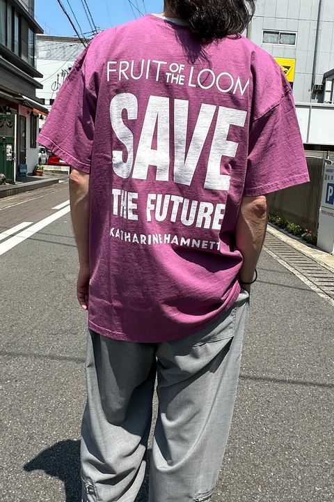 KATHARINEHAMNETT×FRUITOFTHELOOM】SAVE THE FUTURE ドネーション半袖T  