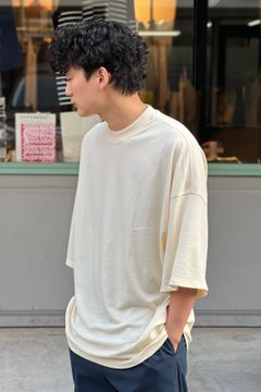 Aubett ハイツイストszガーゼスムースオーバーサイズテーパードtシャツ Cream 22ss Asterisk