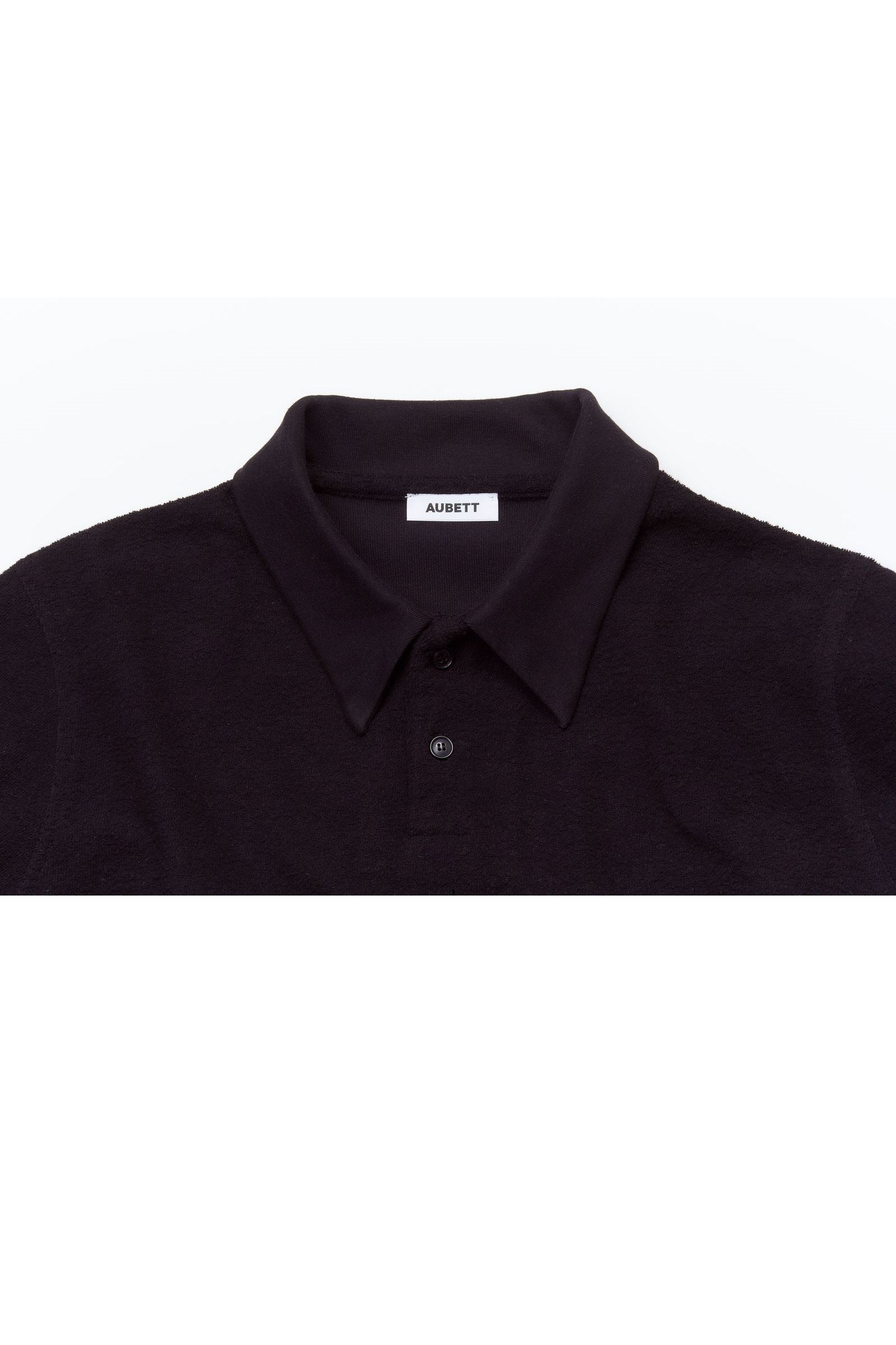 AUBETT / オーベット | 2021AW | brush pile polo shirt ブラッシュ パイル ポロ シャツ | M | Brown Black | メンズ
