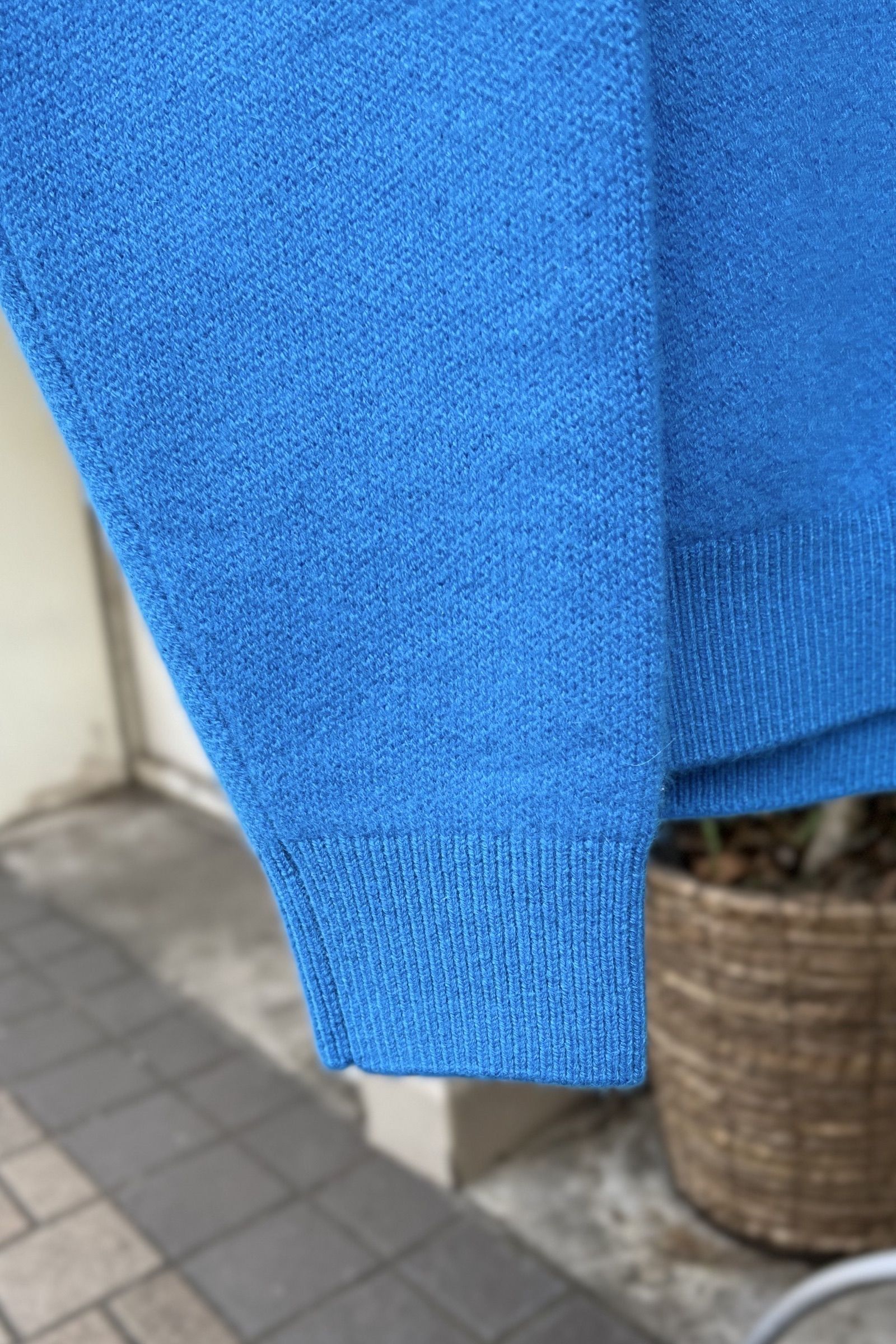 MEIAS - pure cashmere sweat knit pull over 22aw -blue- unisex