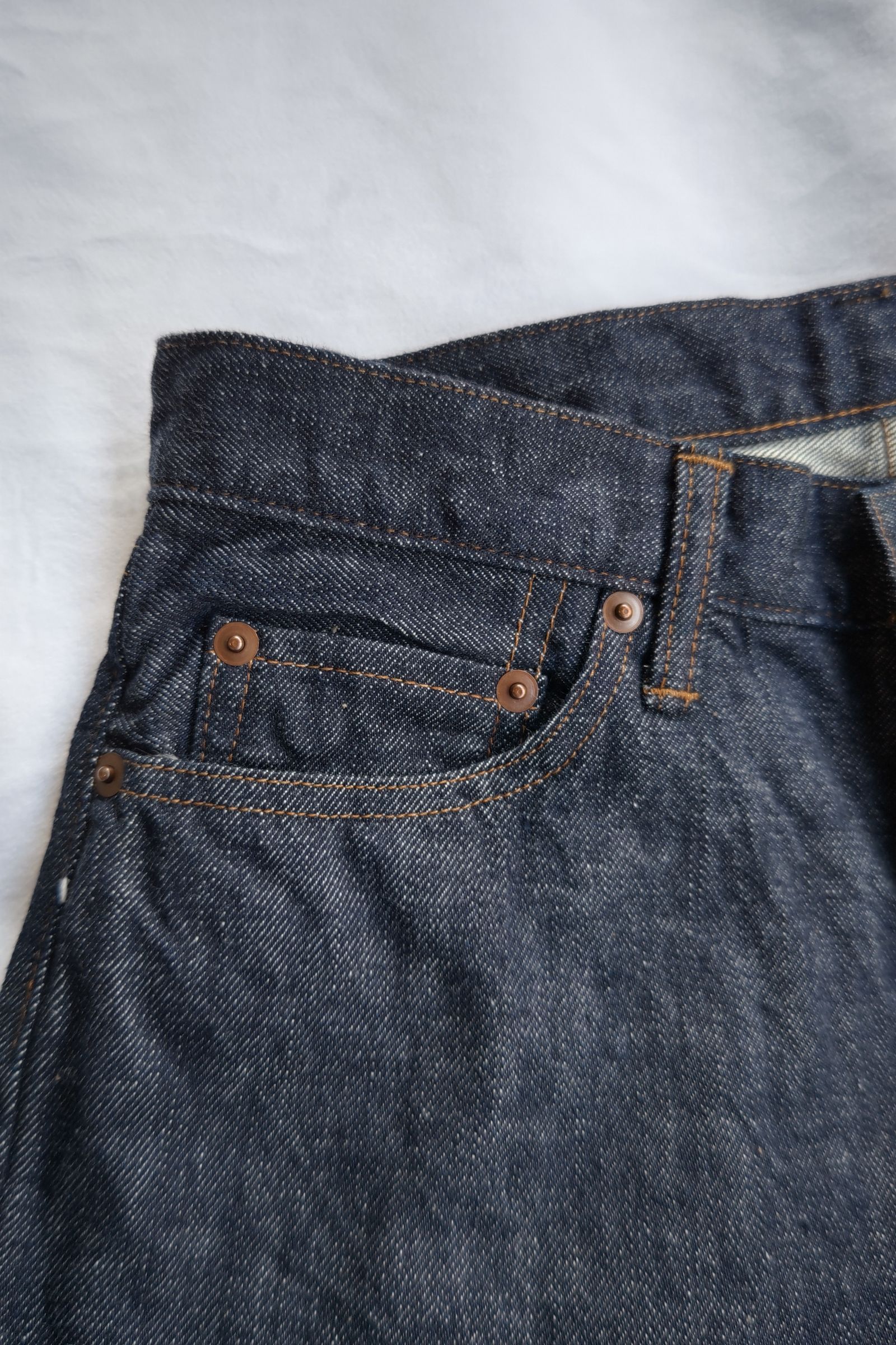 UNUSED - double knee denim pants -indigo- 22aw women | asterisk