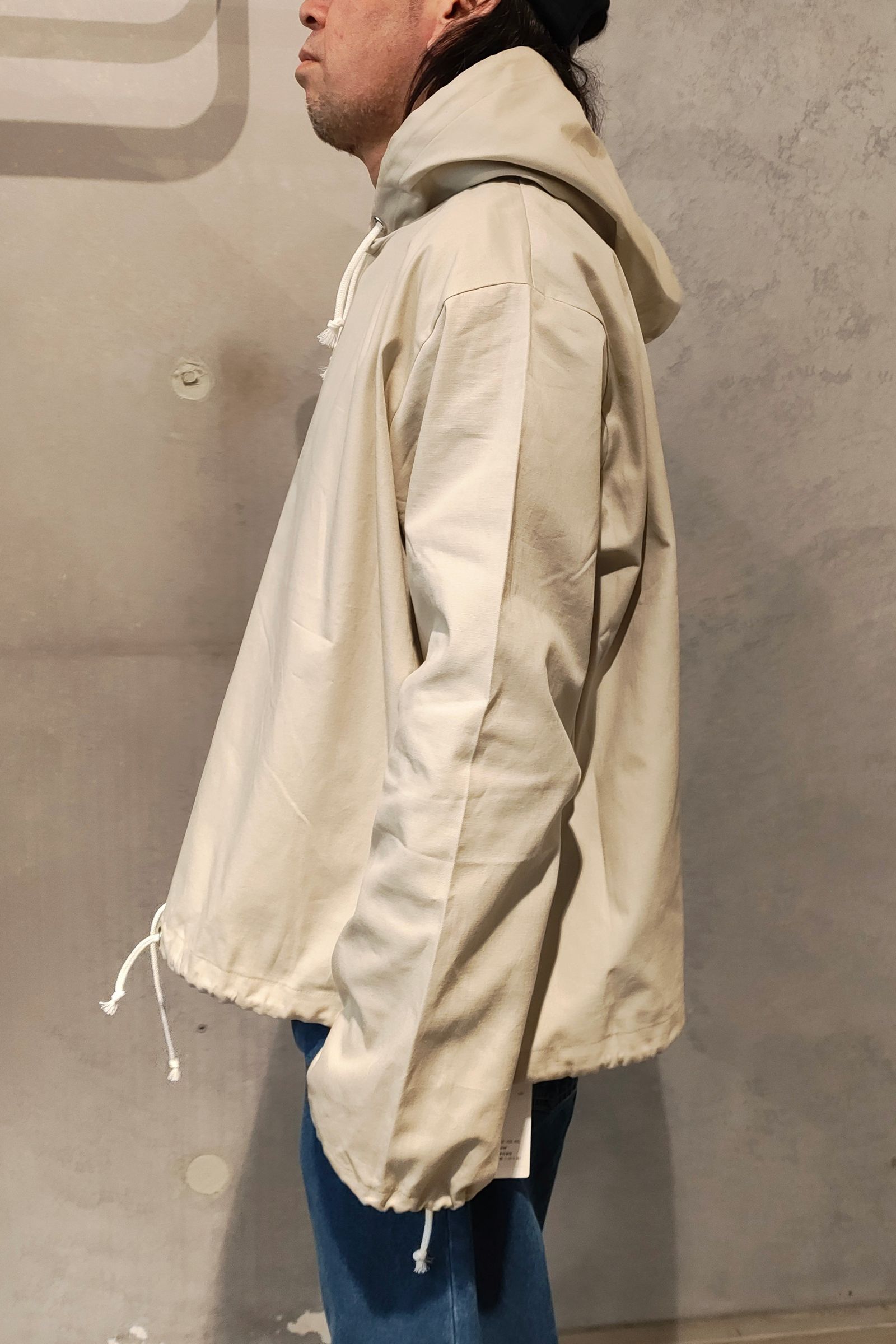 FOUNDOUR - OXFORD HOODIE/オックスフォード フーディ-BEIGE