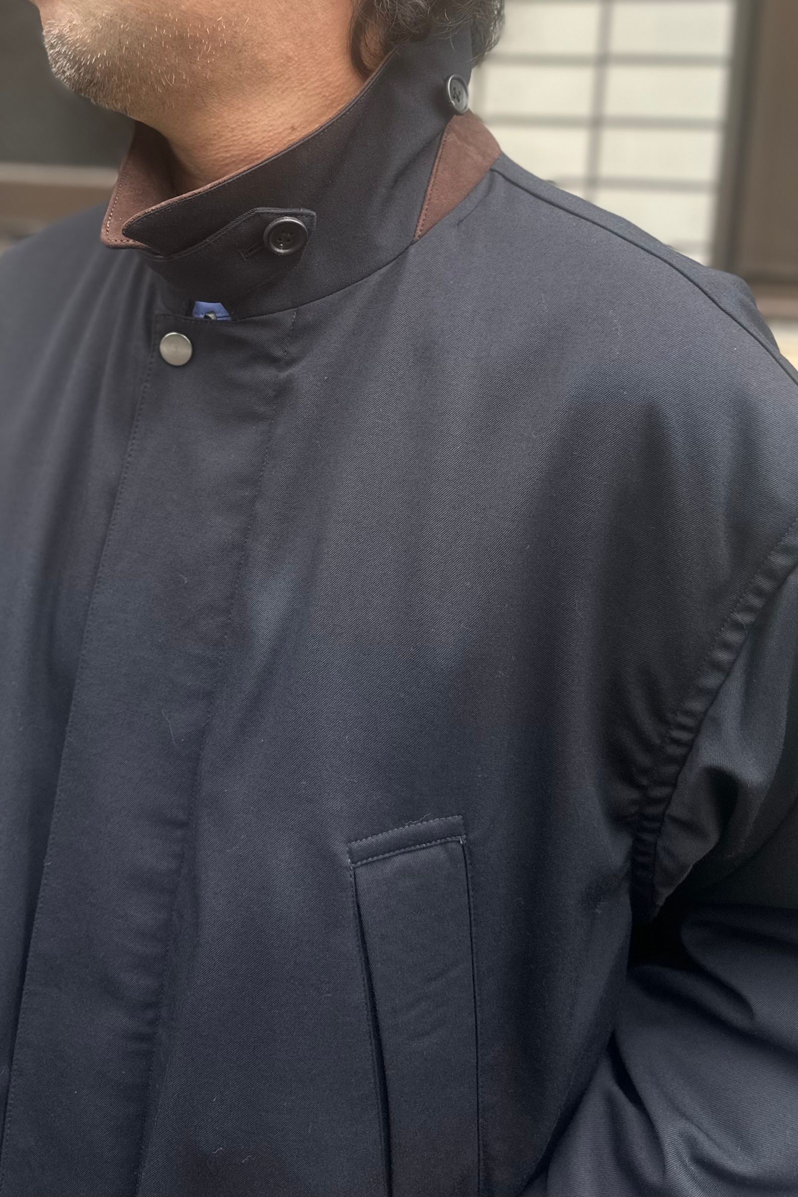 awasa - ウールギャバジンセイリングジャケット-Navy- 24aw men awasa - ウールギャバジンセイリングジャケット-Navy- 24aw men