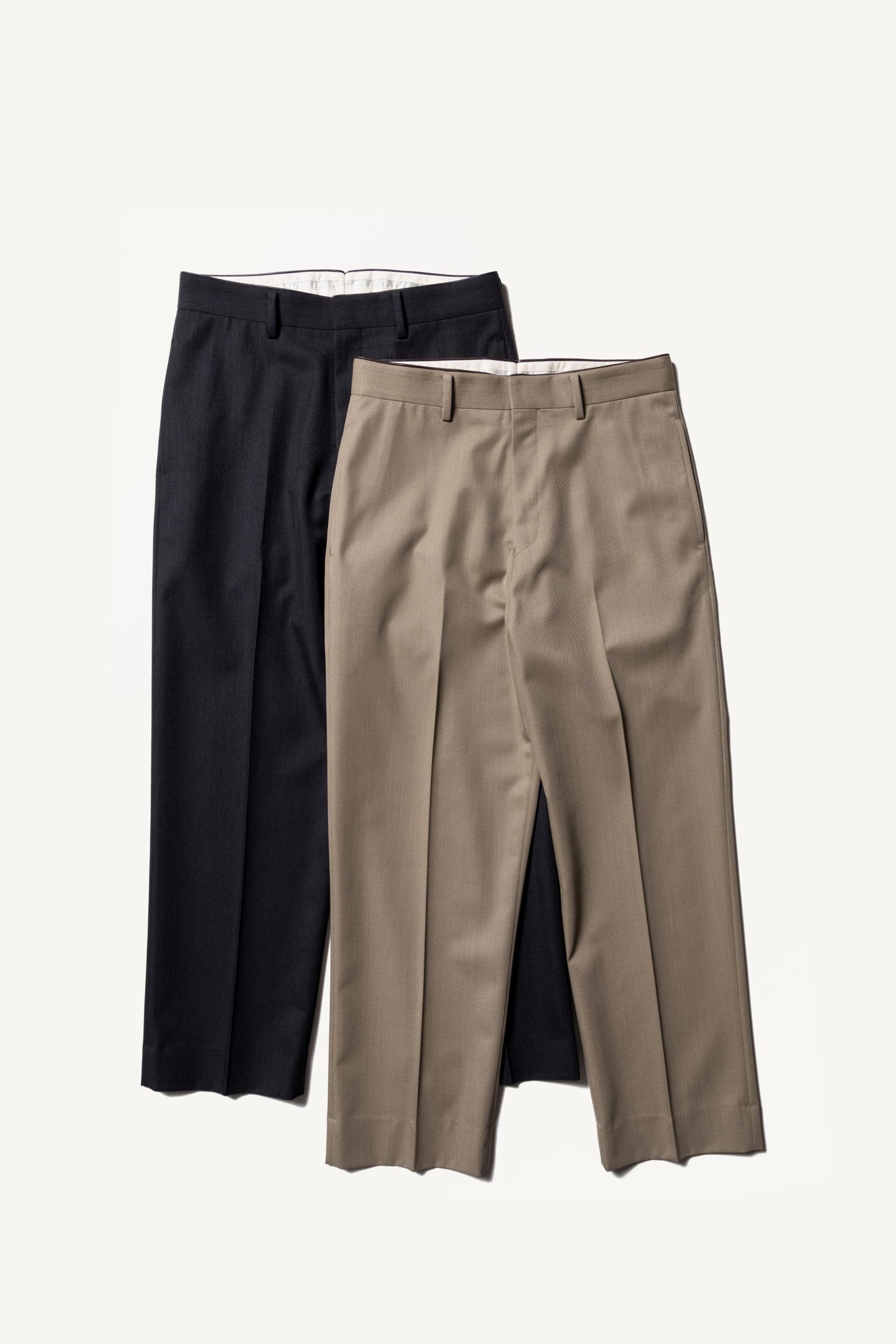 A.PRESSE - covert cloth trousers -khaki- 23ss | asterisk