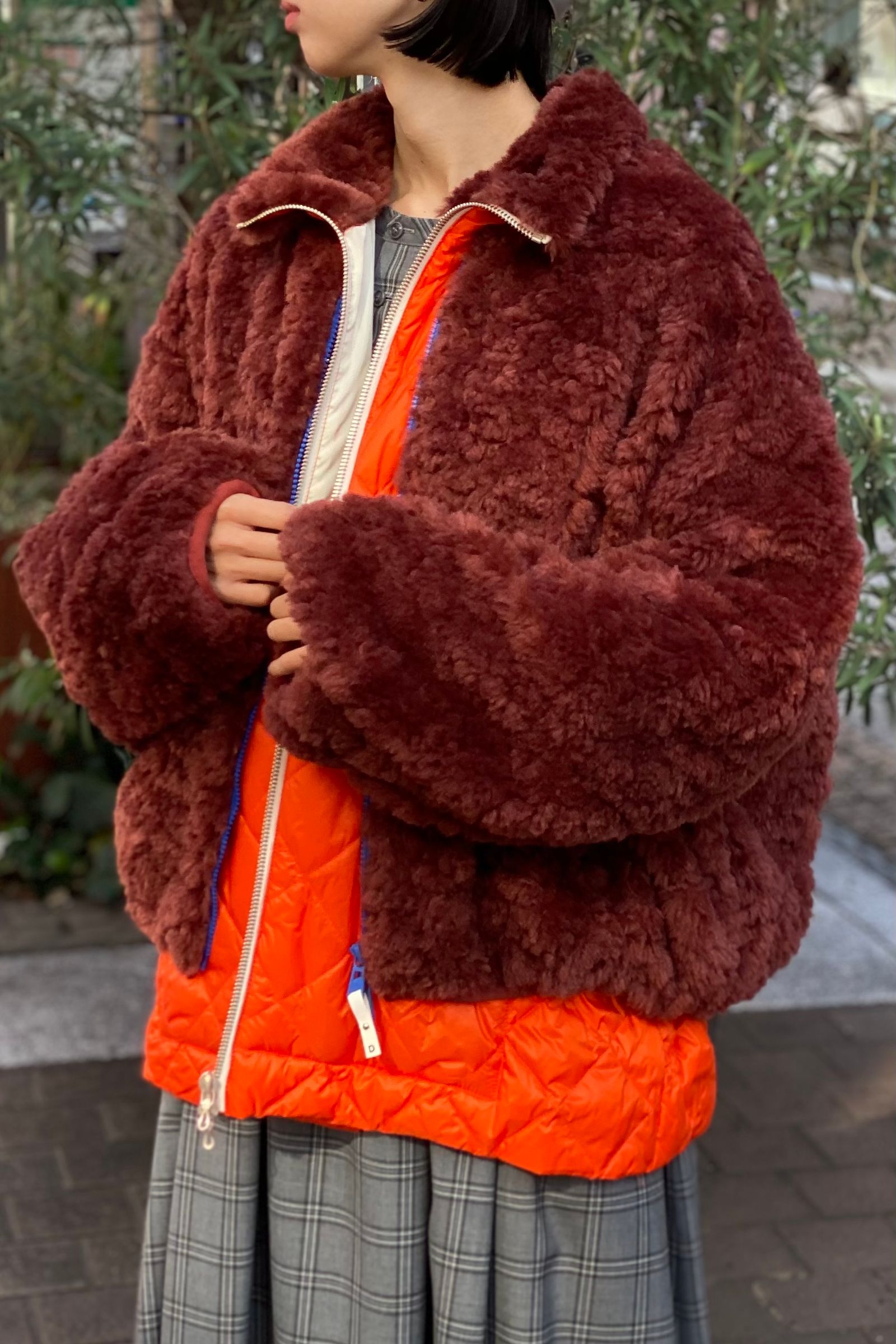 F/CE. - f/ce. × digawel fleece cold climate jacket -mahogany- 22aw