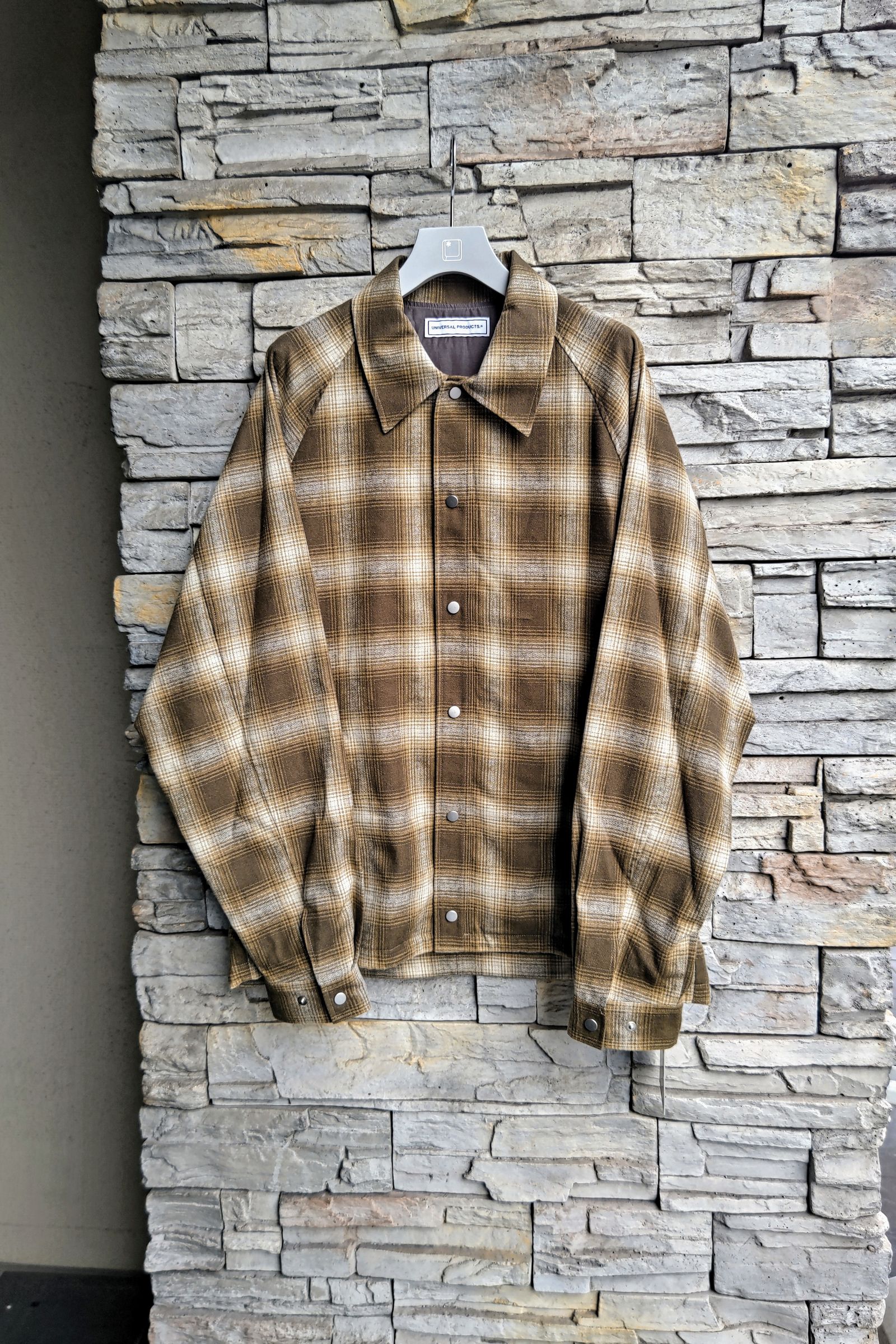 OMBRE CHECK JACKET -brown- 23aw | asterisk