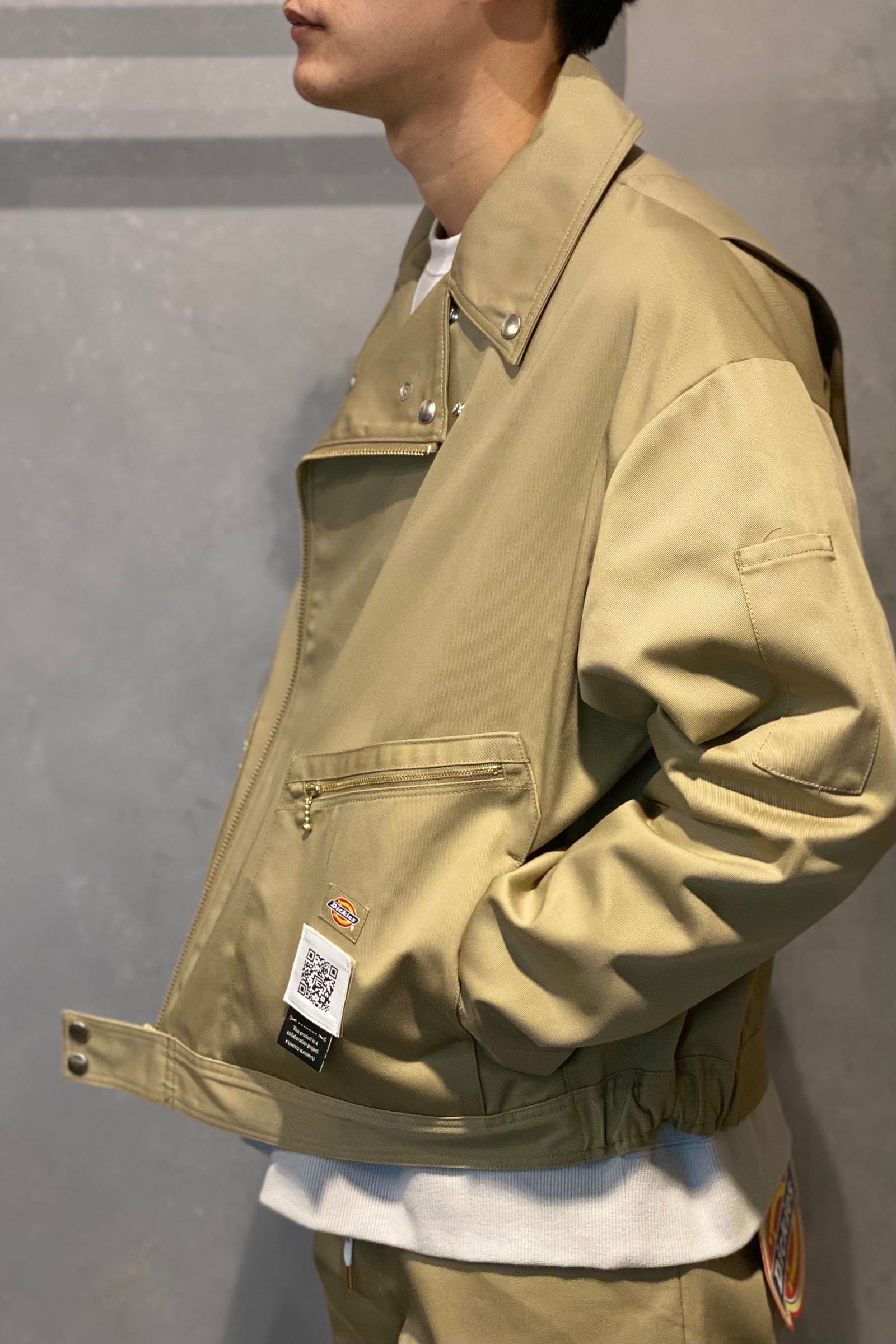 FUMITO GANRYU - double jacket x dickies collaboration -beige- 22ss