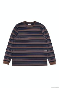 Pop Trading Company - stripe longsleeve t-shirt -navy- 22aw drop 1