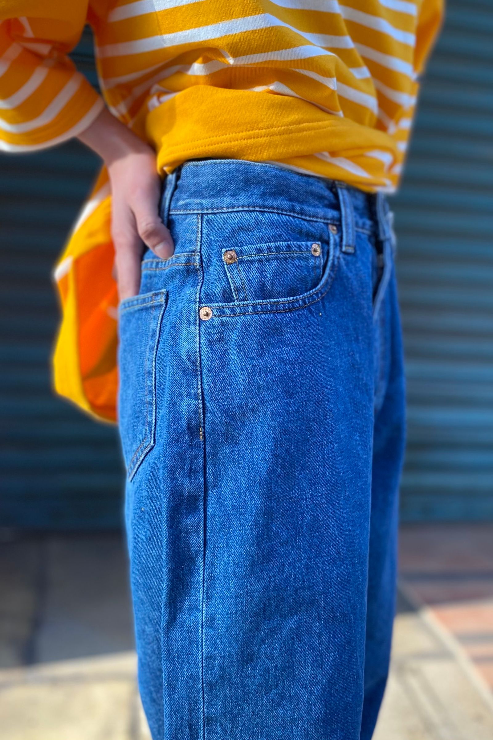 LAMOND - serubitch middle wide tapered denim-blue vintage-23ss