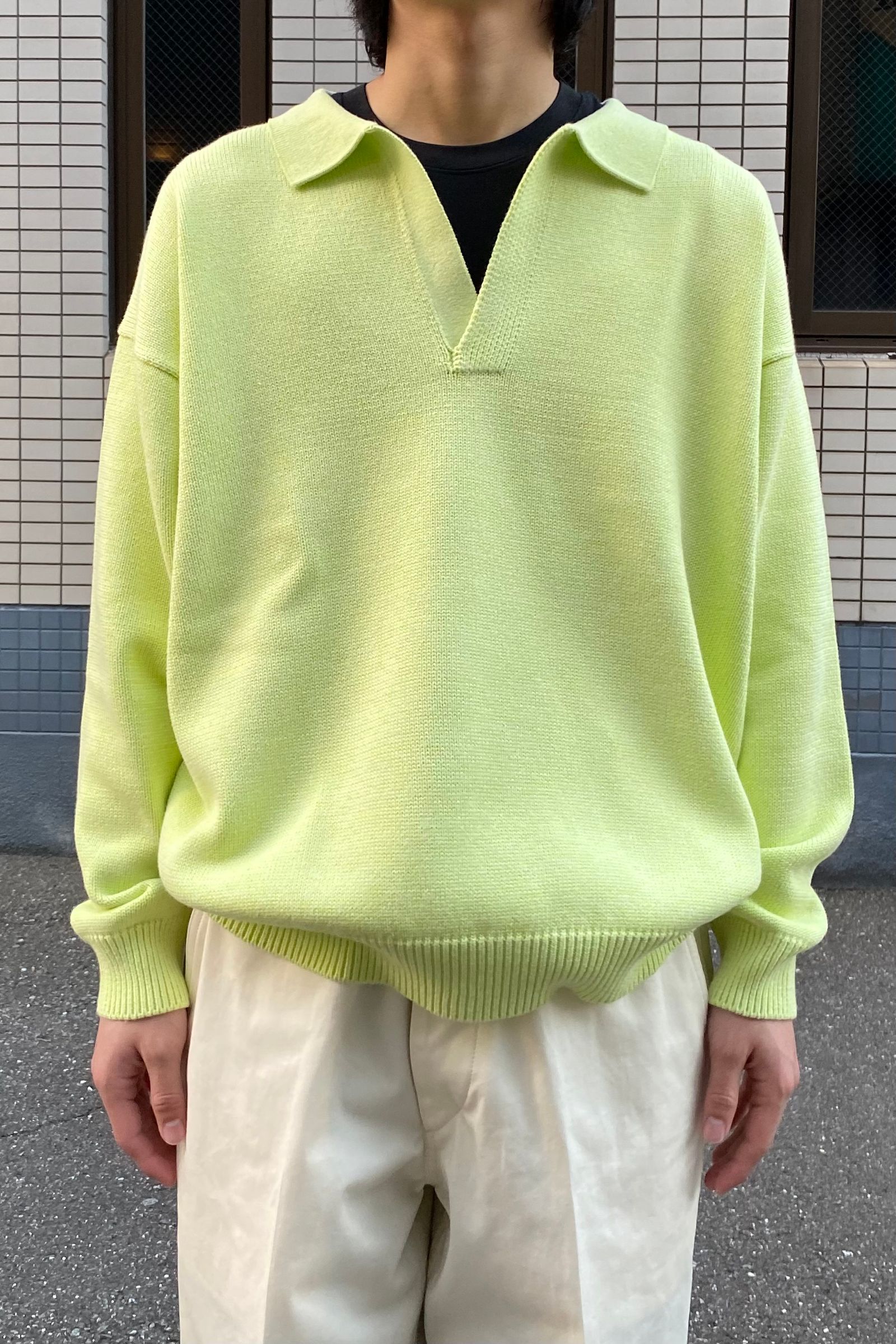 MEIAS - lily co/pe skipper pullover -t.lime- 23ss unisex | asterisk