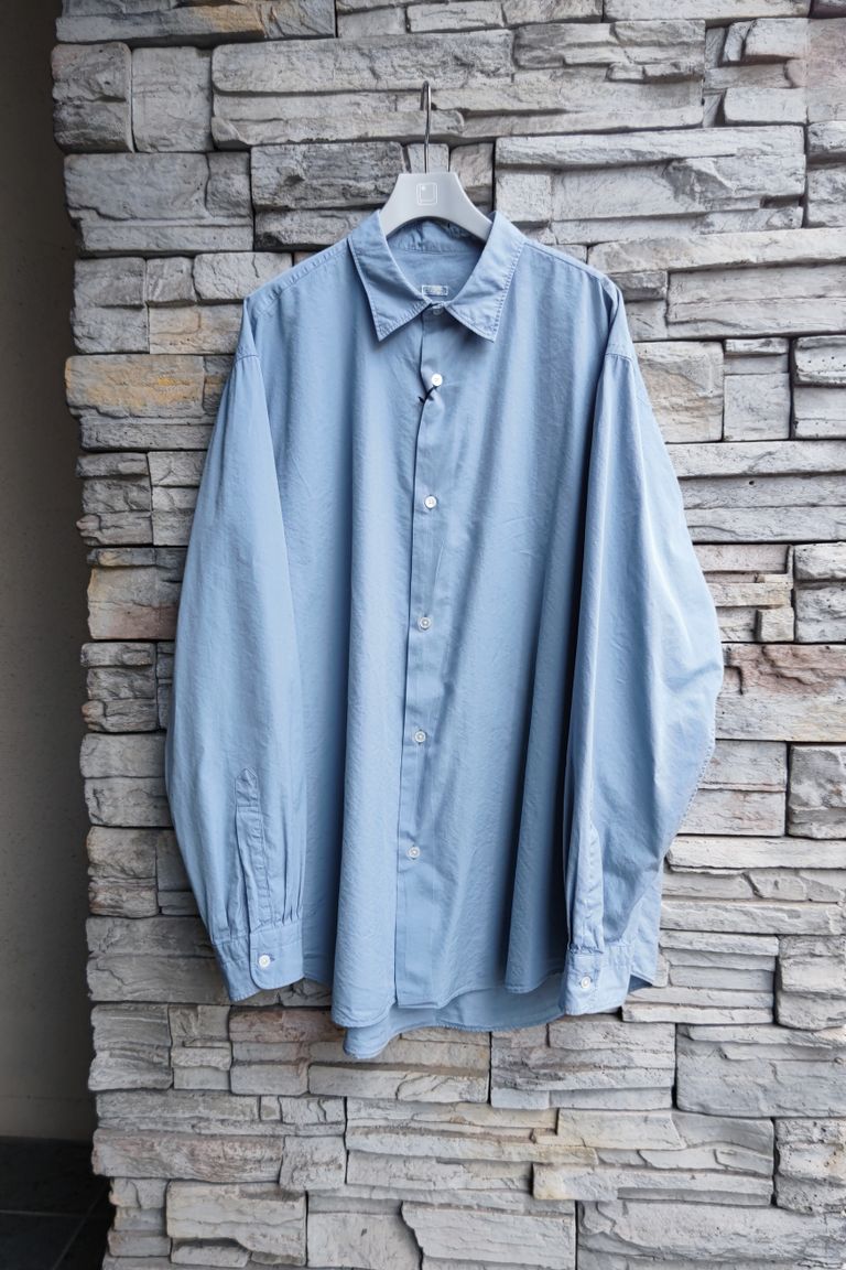 A.PRESSE - regular collar shirt -indigo- 23ss | asterisk