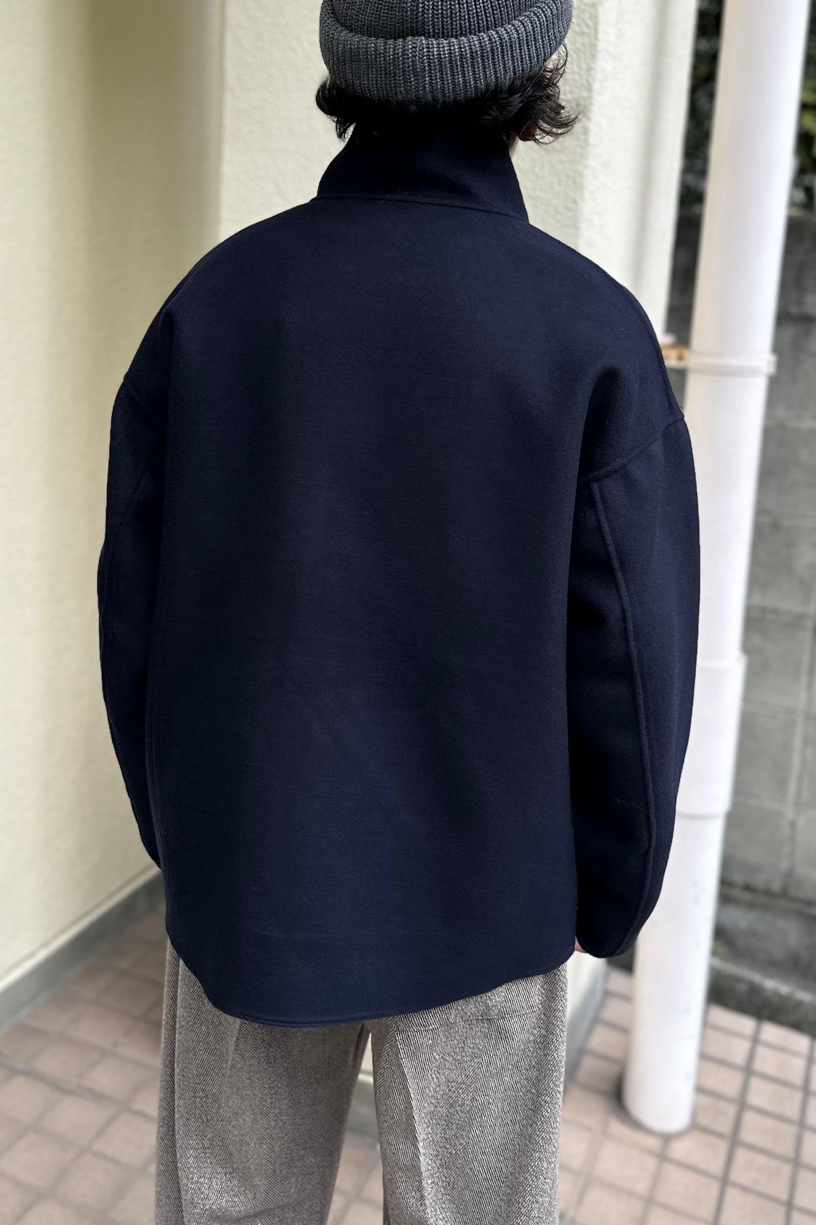 LAMOND - WOOL OVER BLOUSON(SUPER140) -navy- 23aw men | asterisk