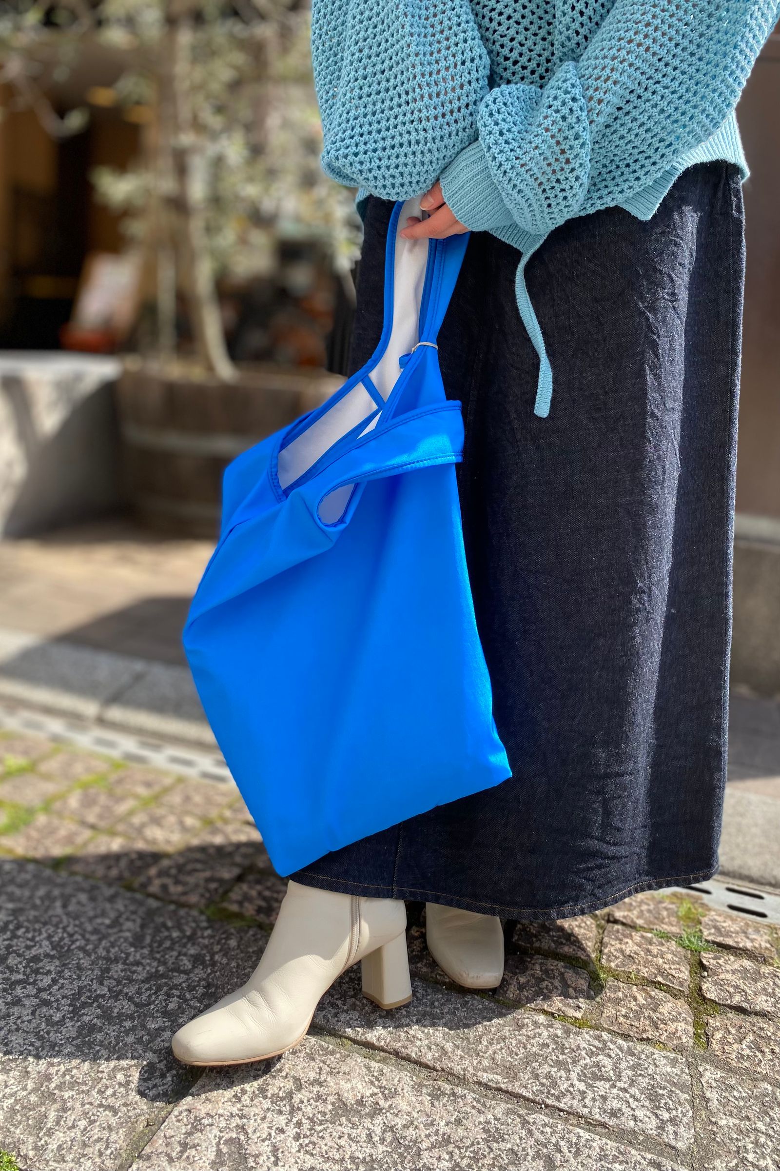 ESLOW wash nylon eco bag pink 23ss asterisk