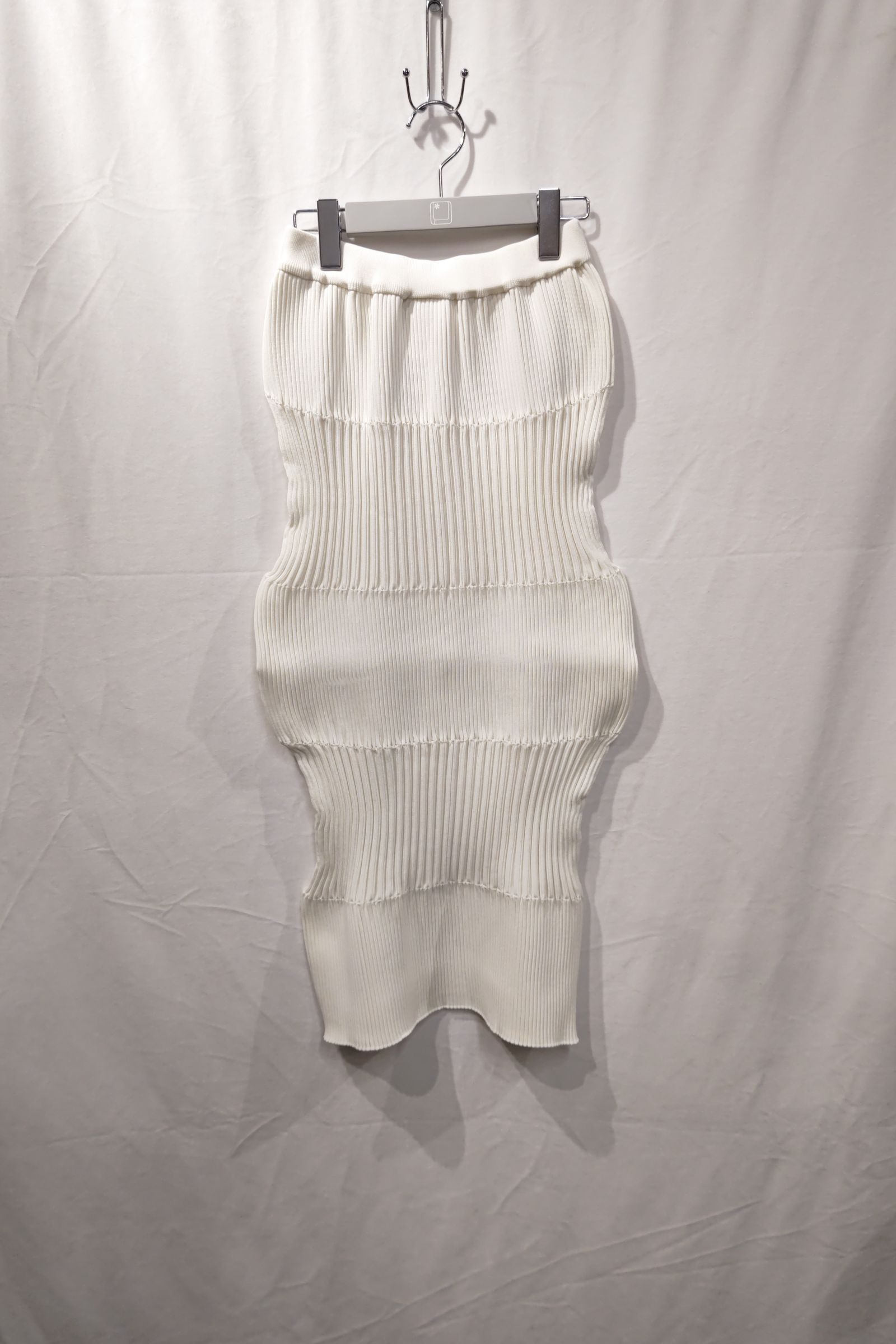 CFCL - fluted skirt 1-white-women 23ss | asterisk